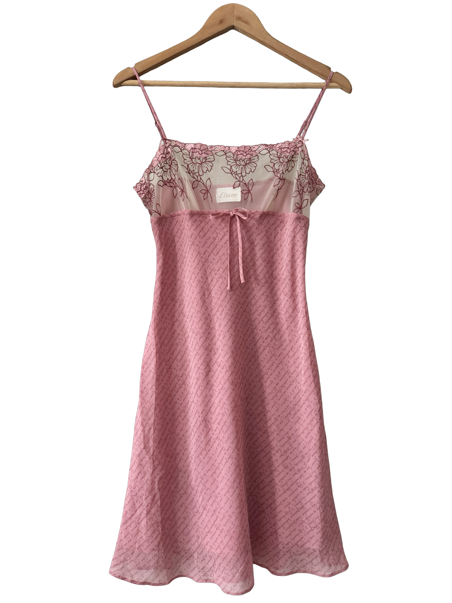 Vintage 90s Love Letter Lace Slip Dress (S/M)