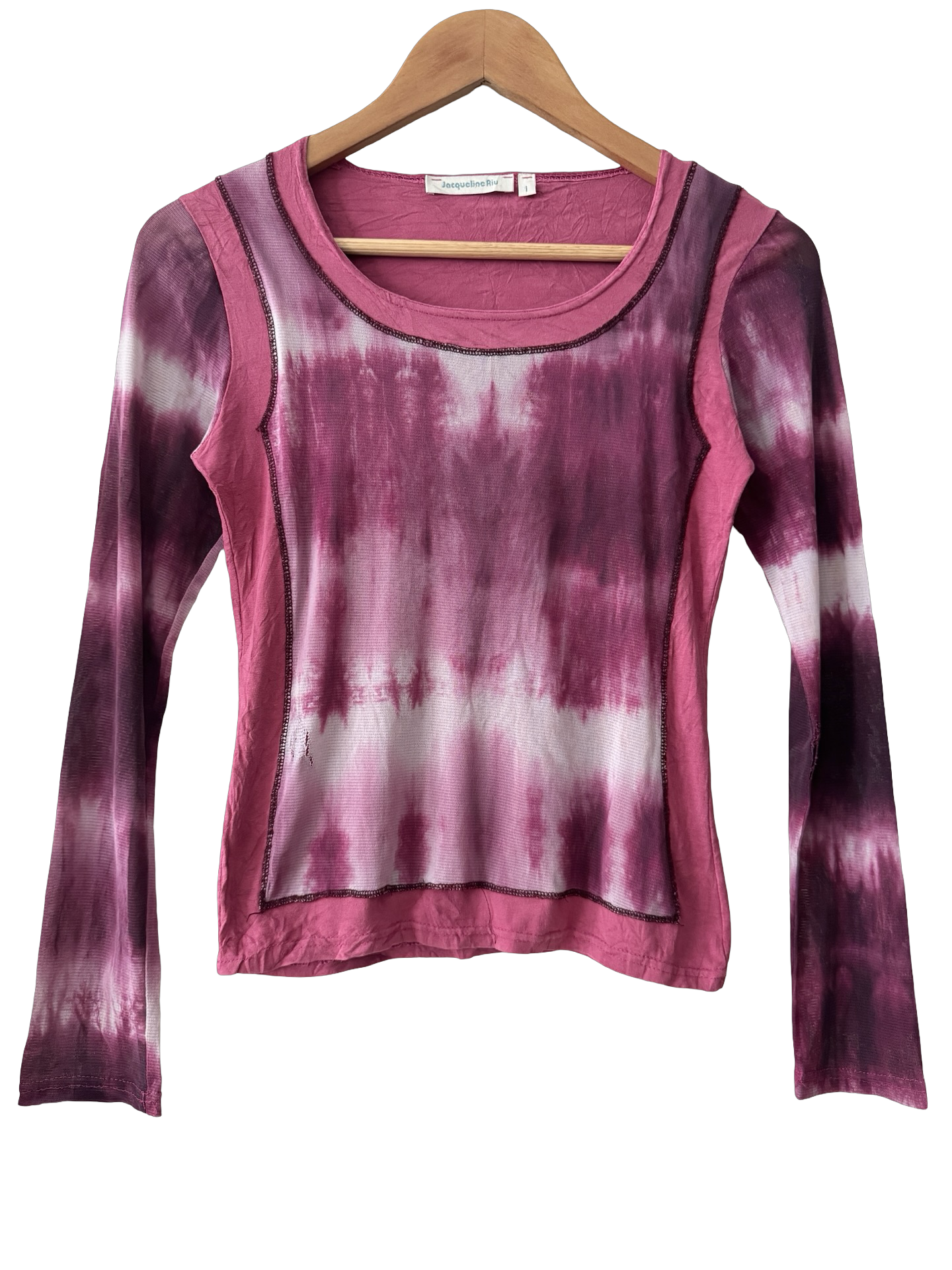 Vintage Y2K Raspberry Mesh Top (S/M)