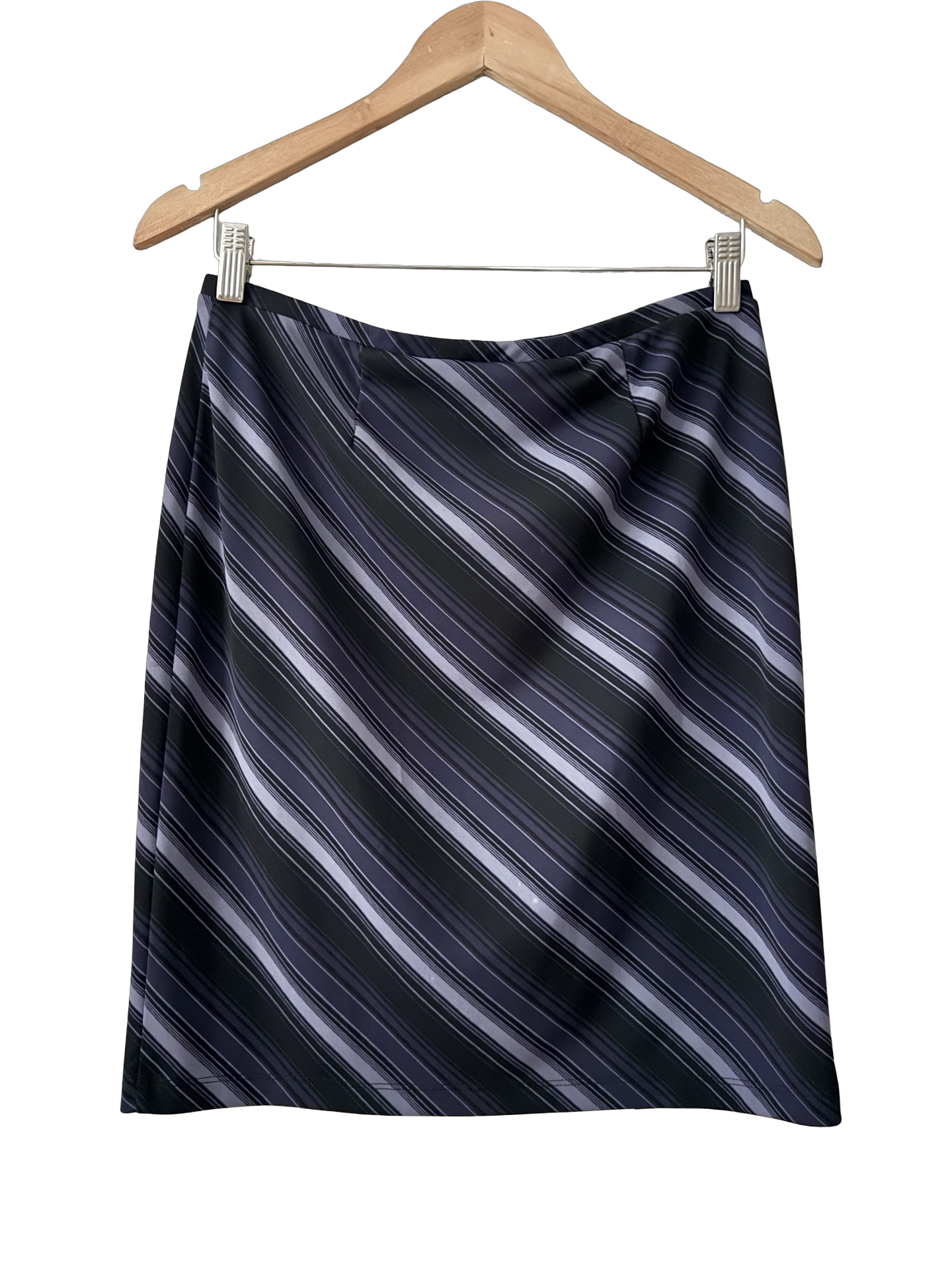 Vintage Y2K Twilight Stripe Midi Skirt (M)