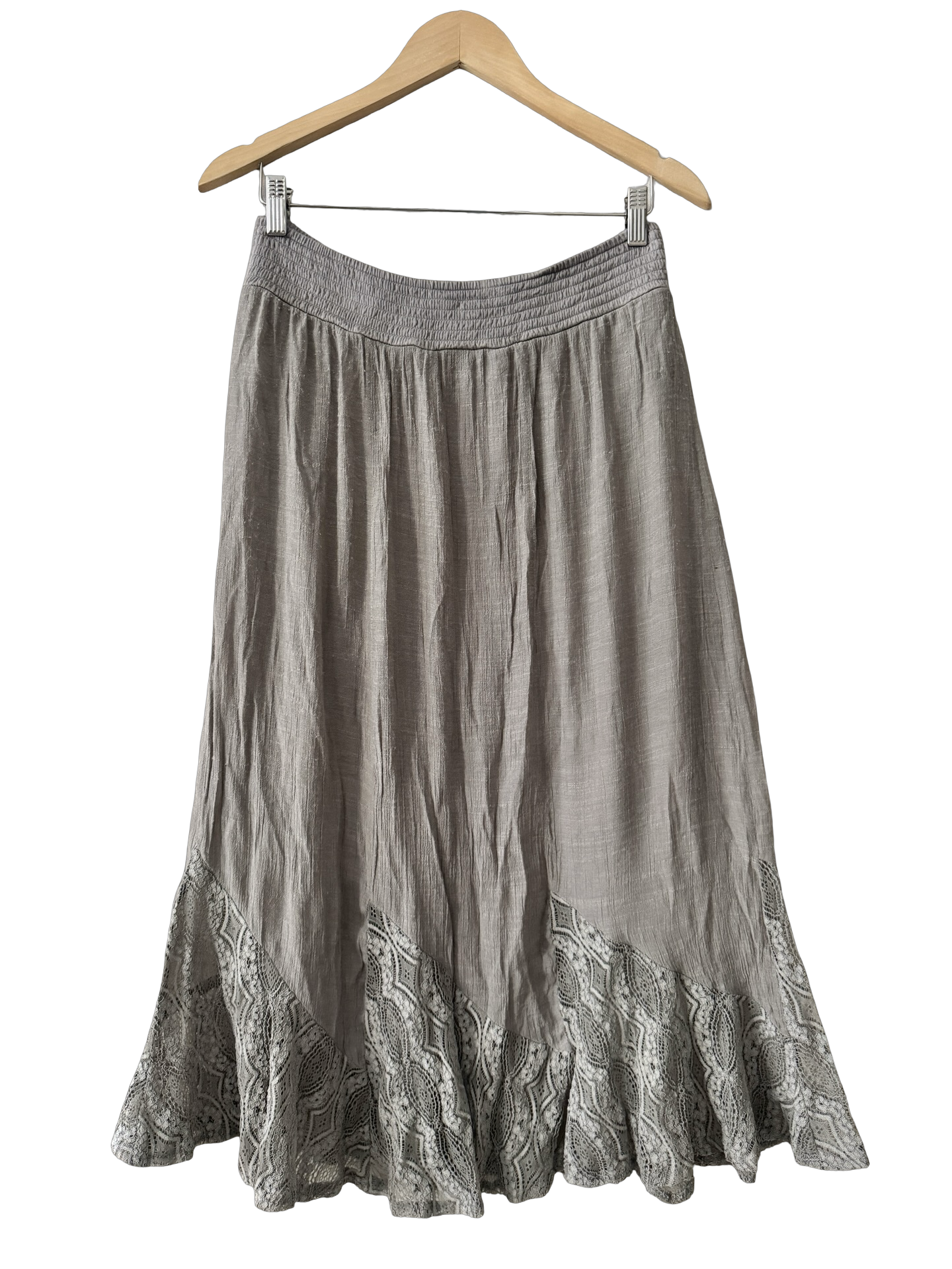 Vintage Y2K Woodland Fairy Lace Midi Skirt (M)