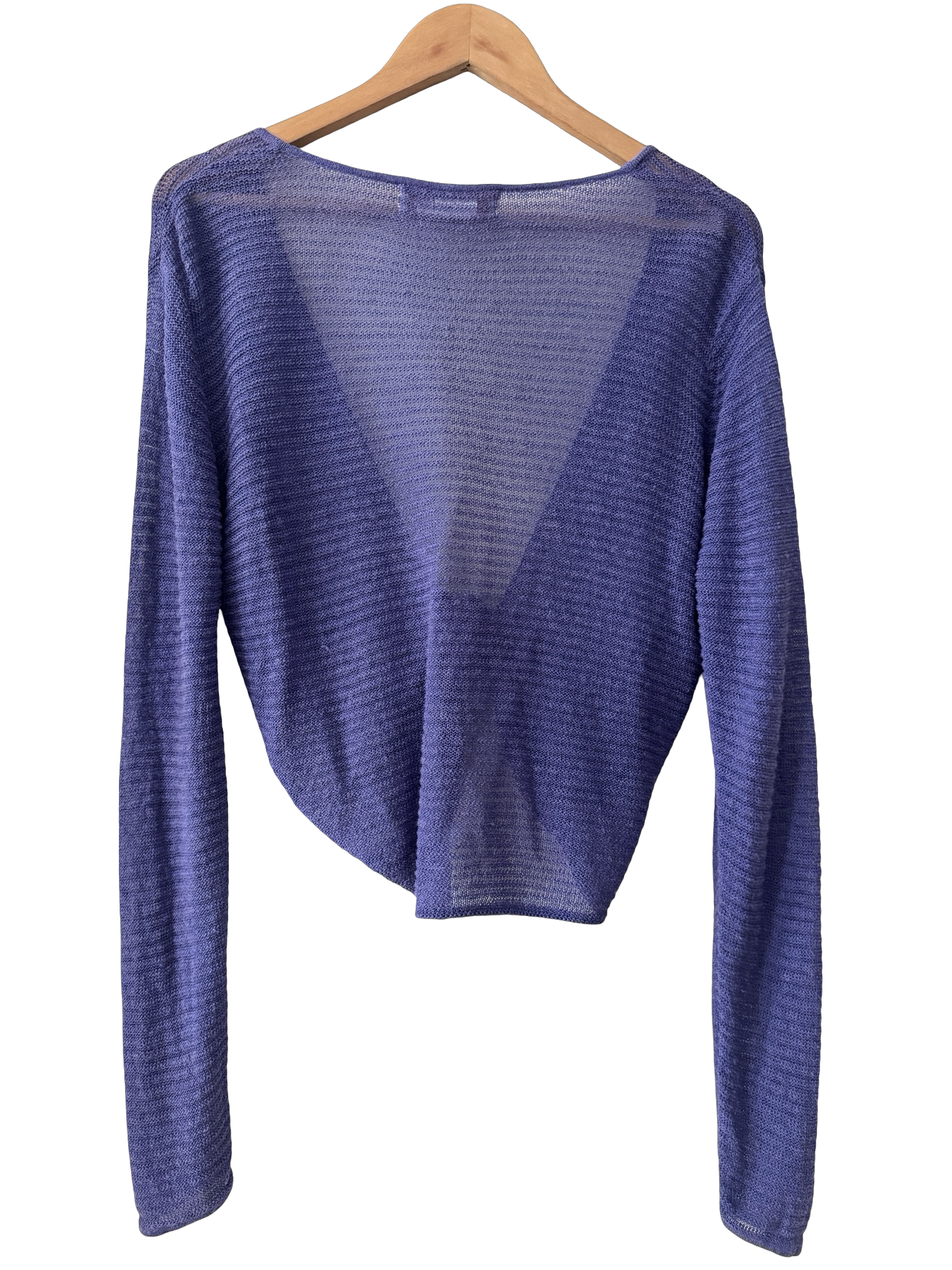 Vintage Y2K Indigo Mesh Tie Cardigan (M-L)