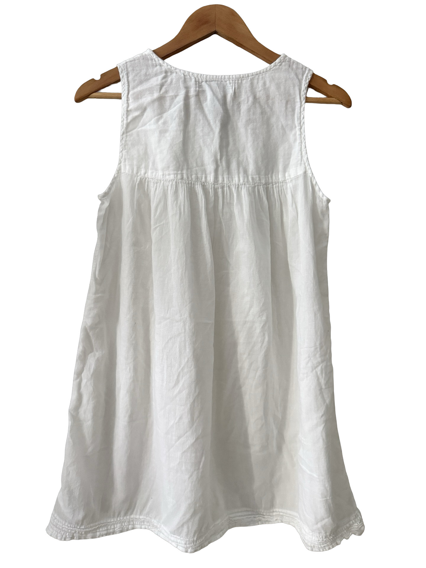 Vintage Y2K Angel Girl Pintuck Babydoll Mini Dress (S)