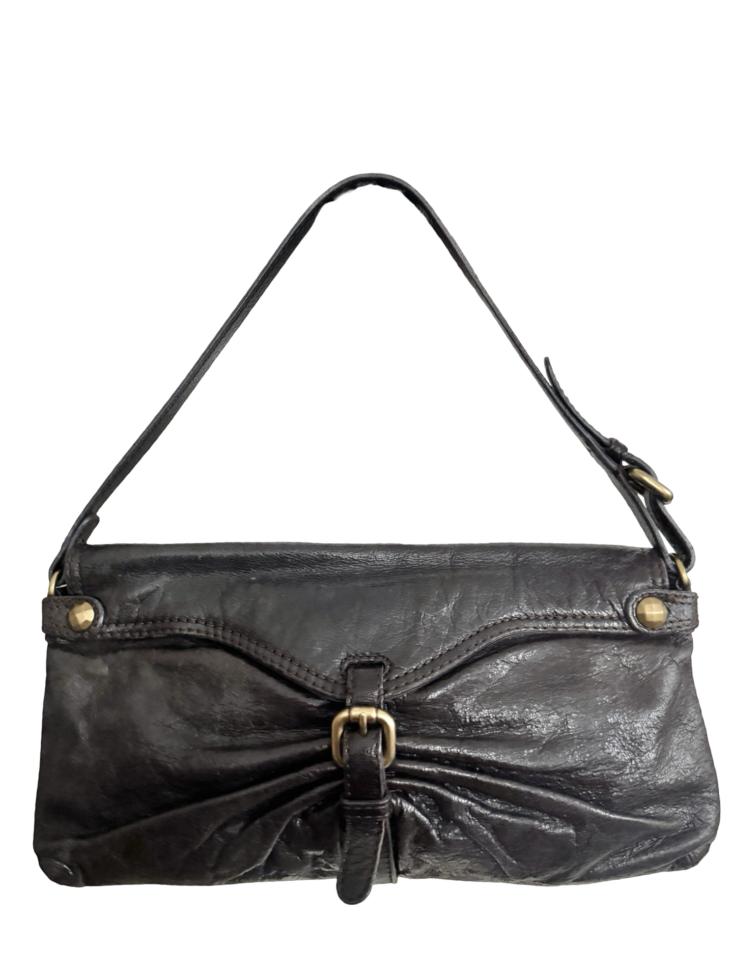 Vintage Y2K Leather Buckle Baguette