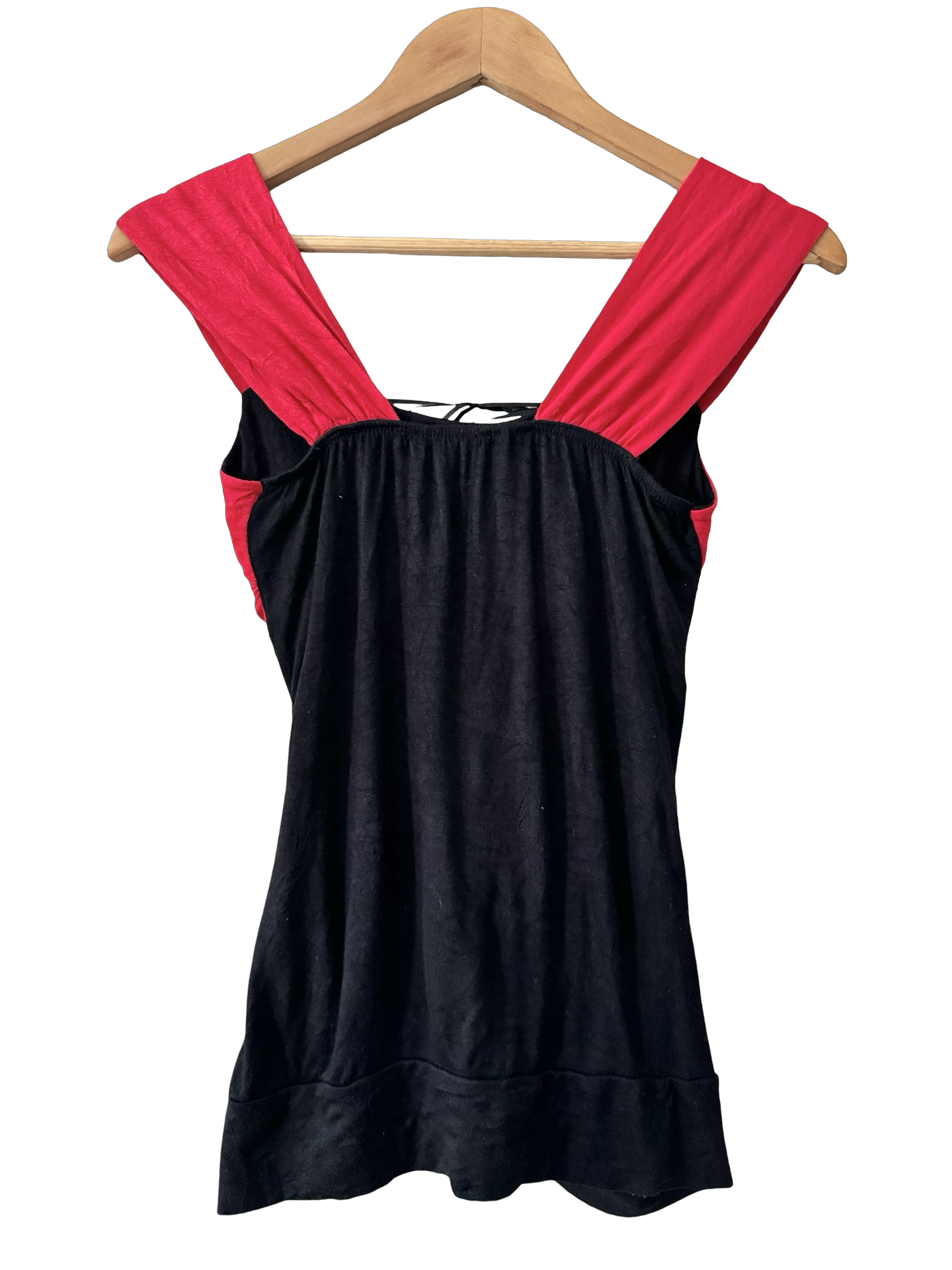 Vintage Y2K Italian Crimson Lace-Up Corset Top (XS/S)