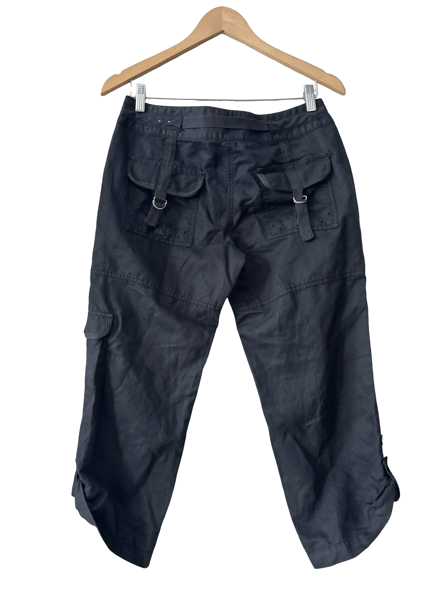 Vintage Y2K Cool Girl Tie-Waist Capris (M)
