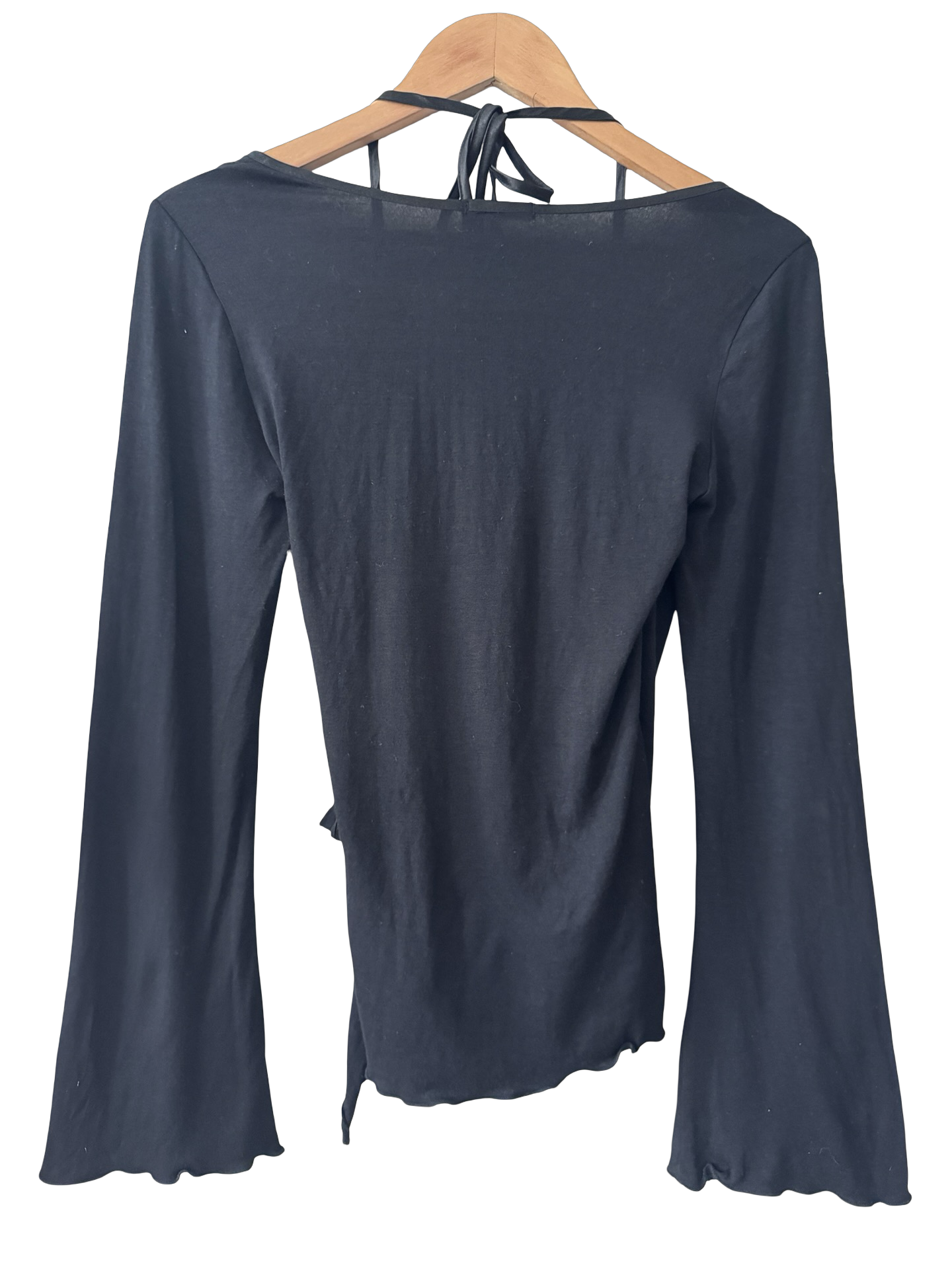 Vintage Y2K Midnight Wrap Ballet Top (M)