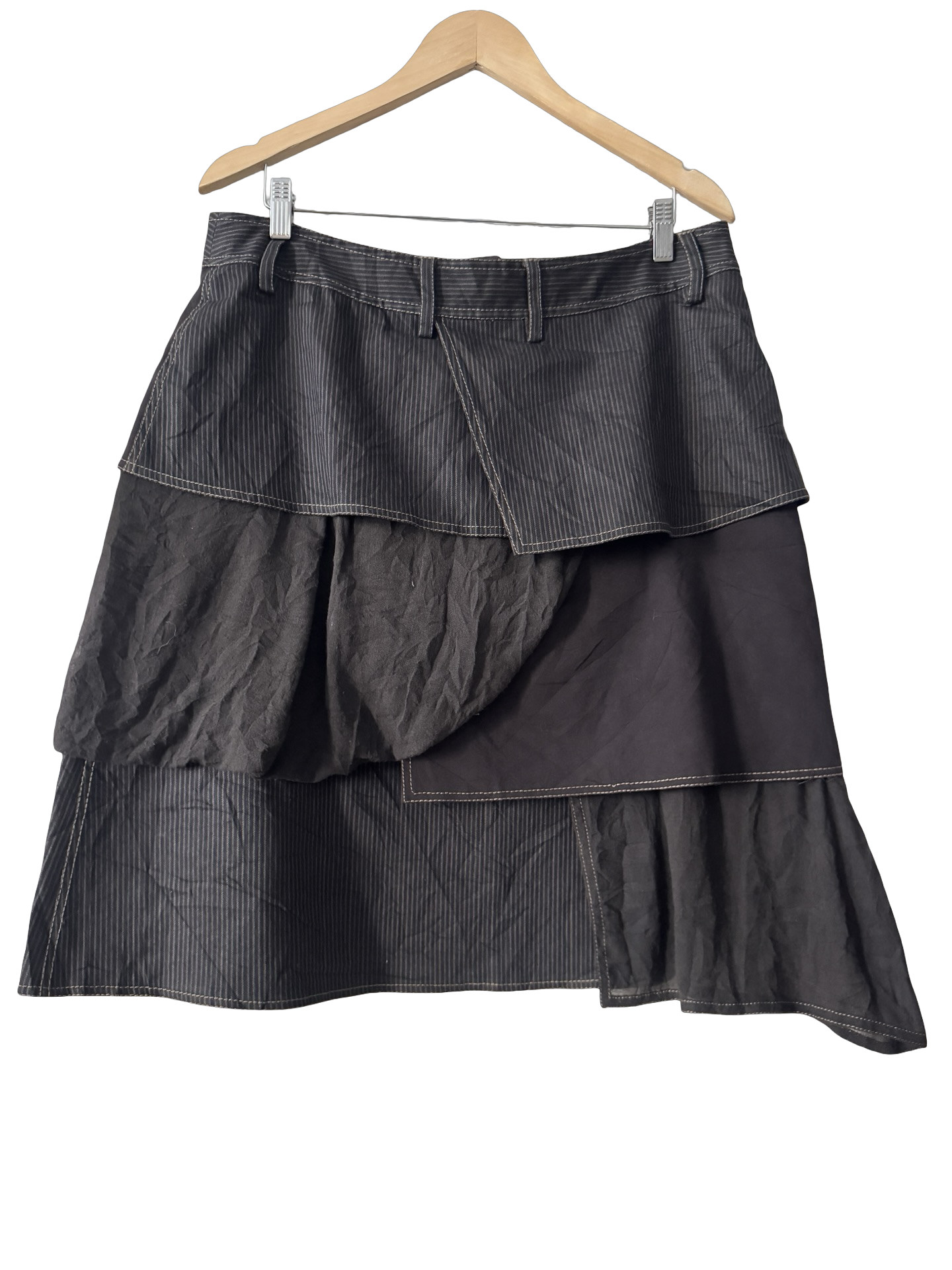 Vintage 90s Downtown Utility Patchwork Skirt (M/L)
