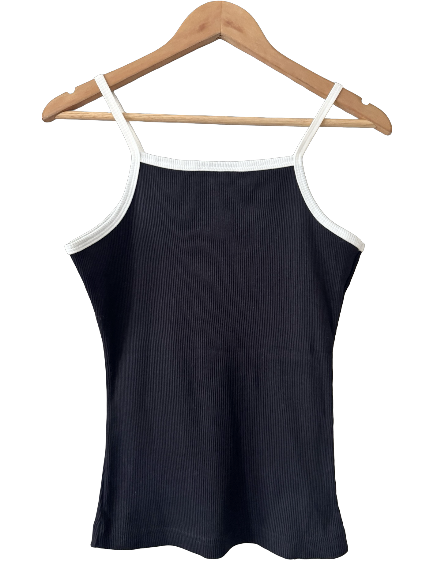 Vintage Y2K Contrast Ribbed Tank (M)