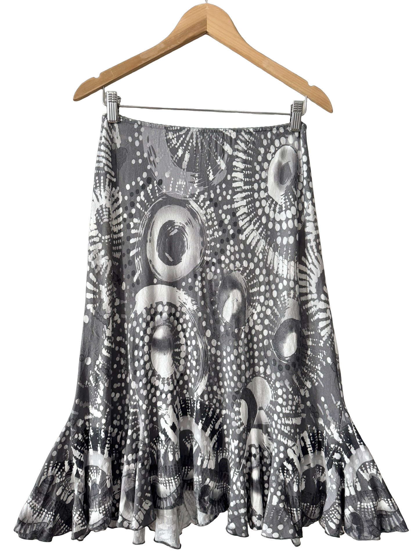 Vintage Y2K Hypnotic State Abstract Midi Skirt (S/M)