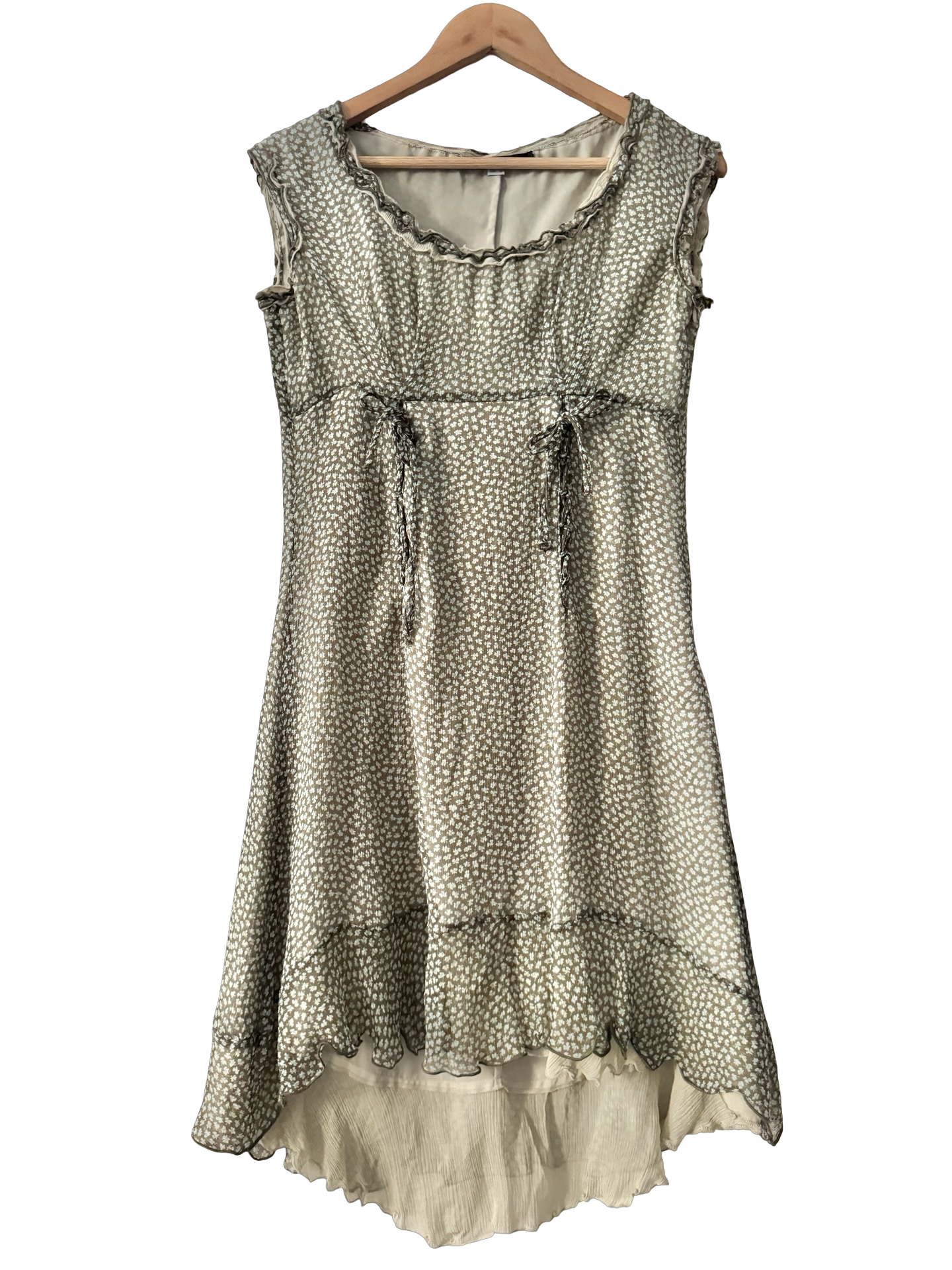 Vintage 90s Secret Garden Floral SIlk Fairy Dress (M)