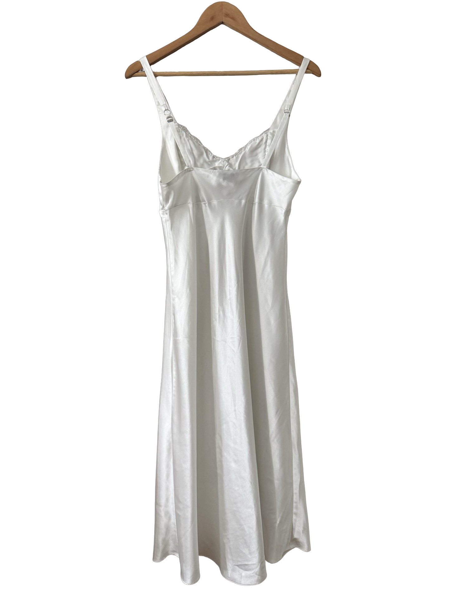 Vintage Y2K Ivory Slinky Slip Dress (M) | ThreeDays-AWeek
