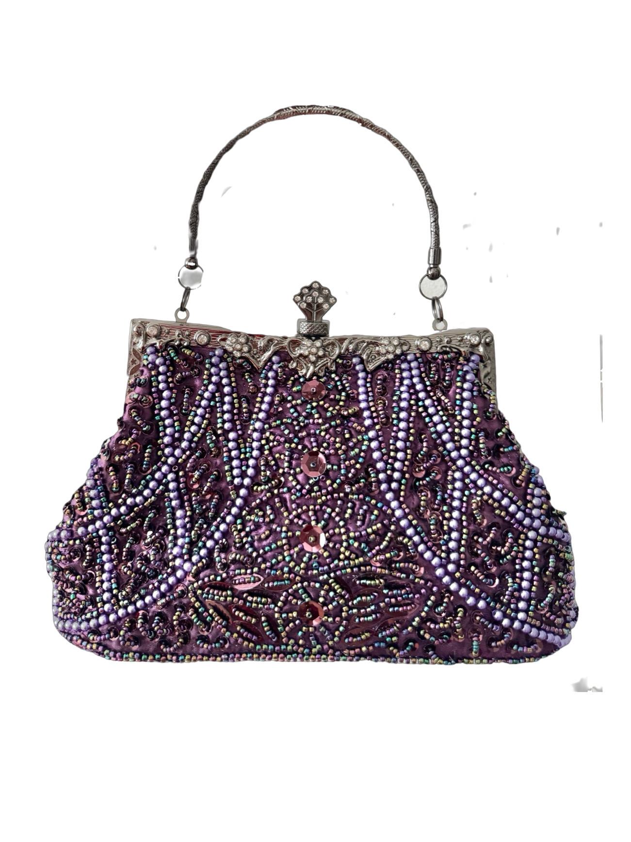 Vintage Amethyst Beaded Evening Bag