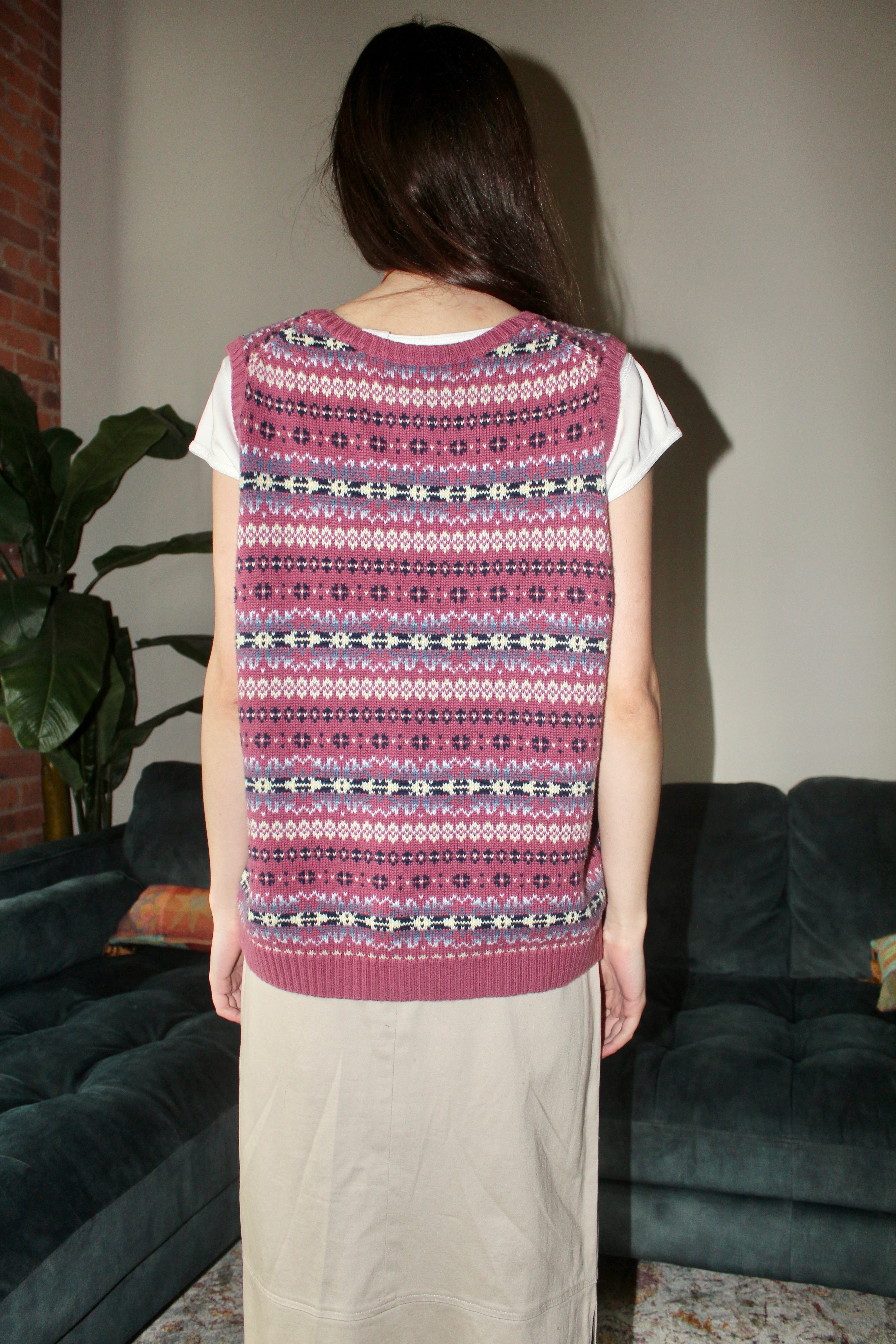 Vintage 90s Retro Chunky Knit Vest (M/L)