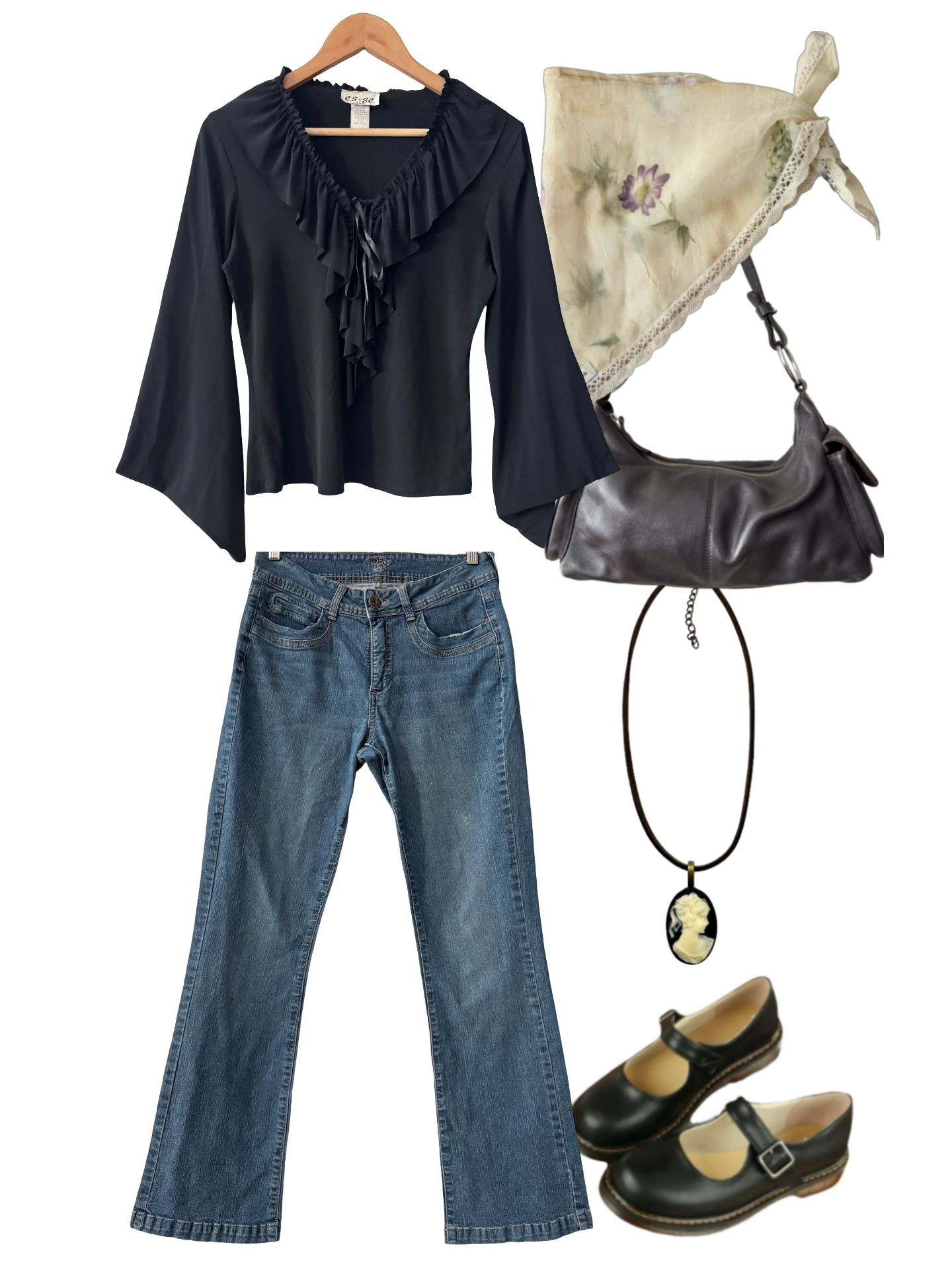 Vintage 90s Soft-focus Billowy Sleeve Blouse (M/L)