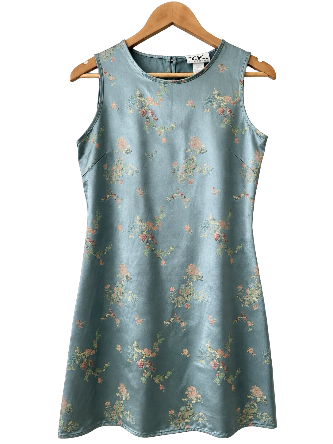 Vintage 90s Floral Embroidered Dress (M)