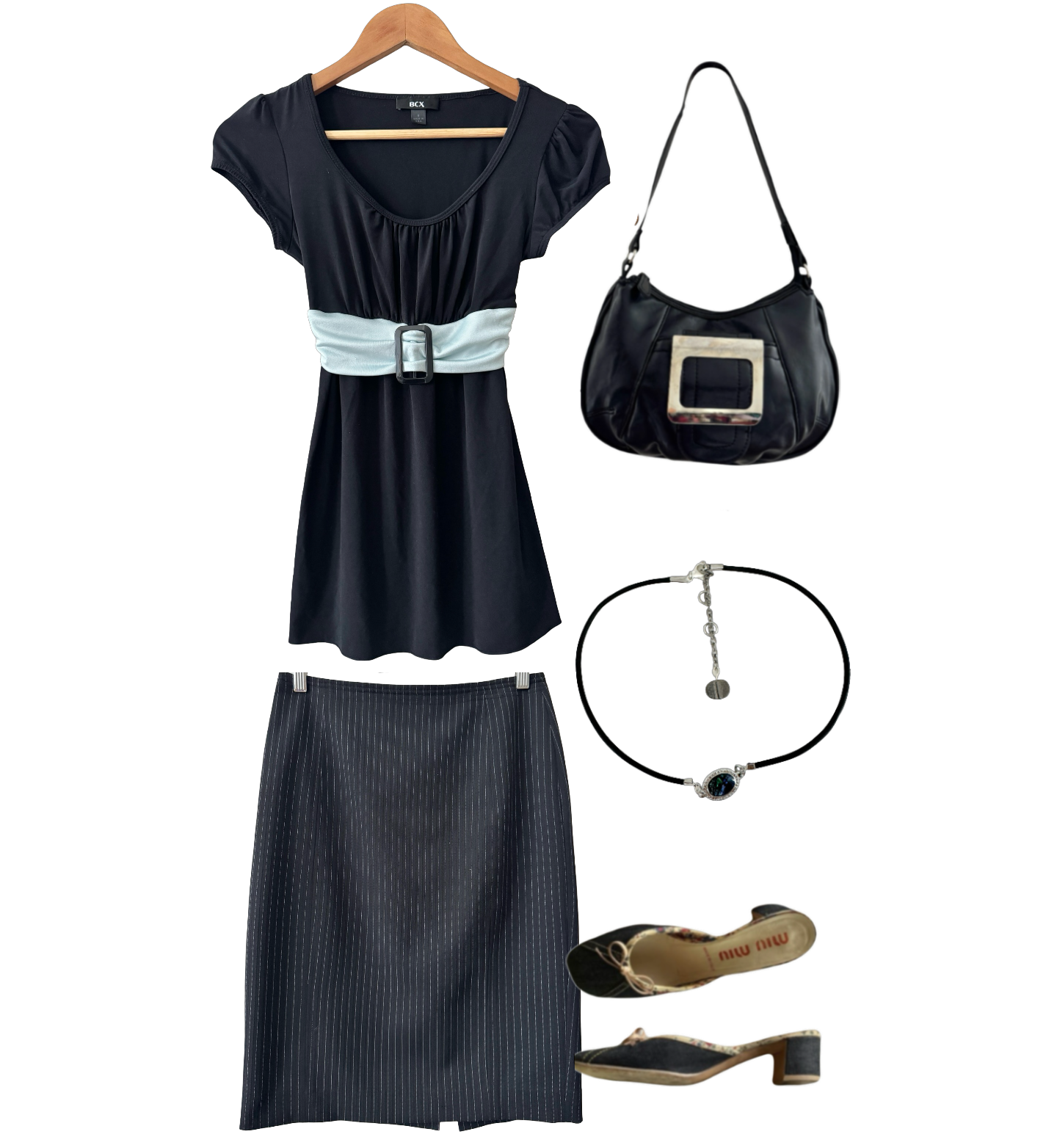 Vintage Y2K Belted Babydoll Tie Top (S/M)