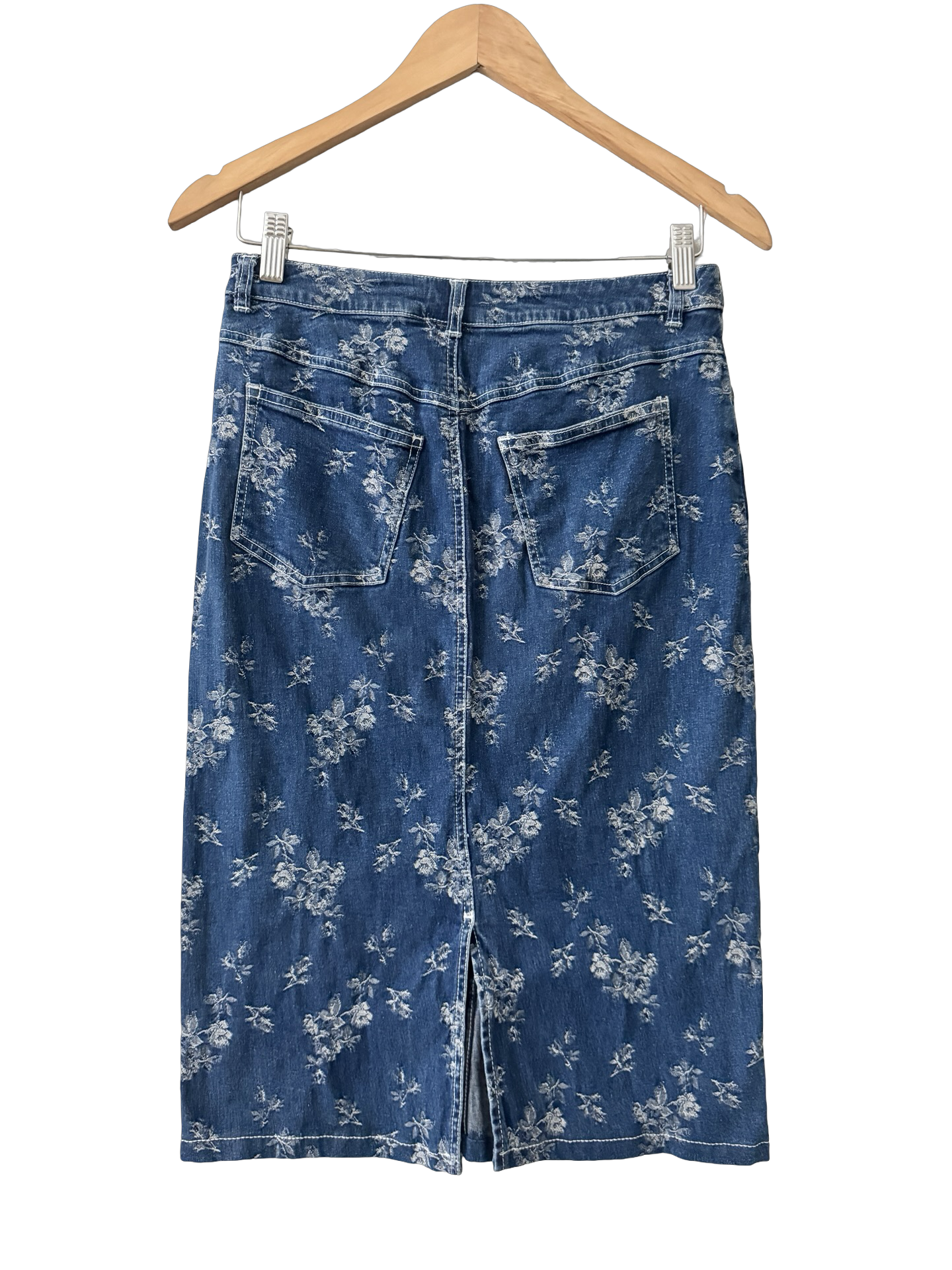 Vintage 90s Geology Denim Midi Skirt (S)