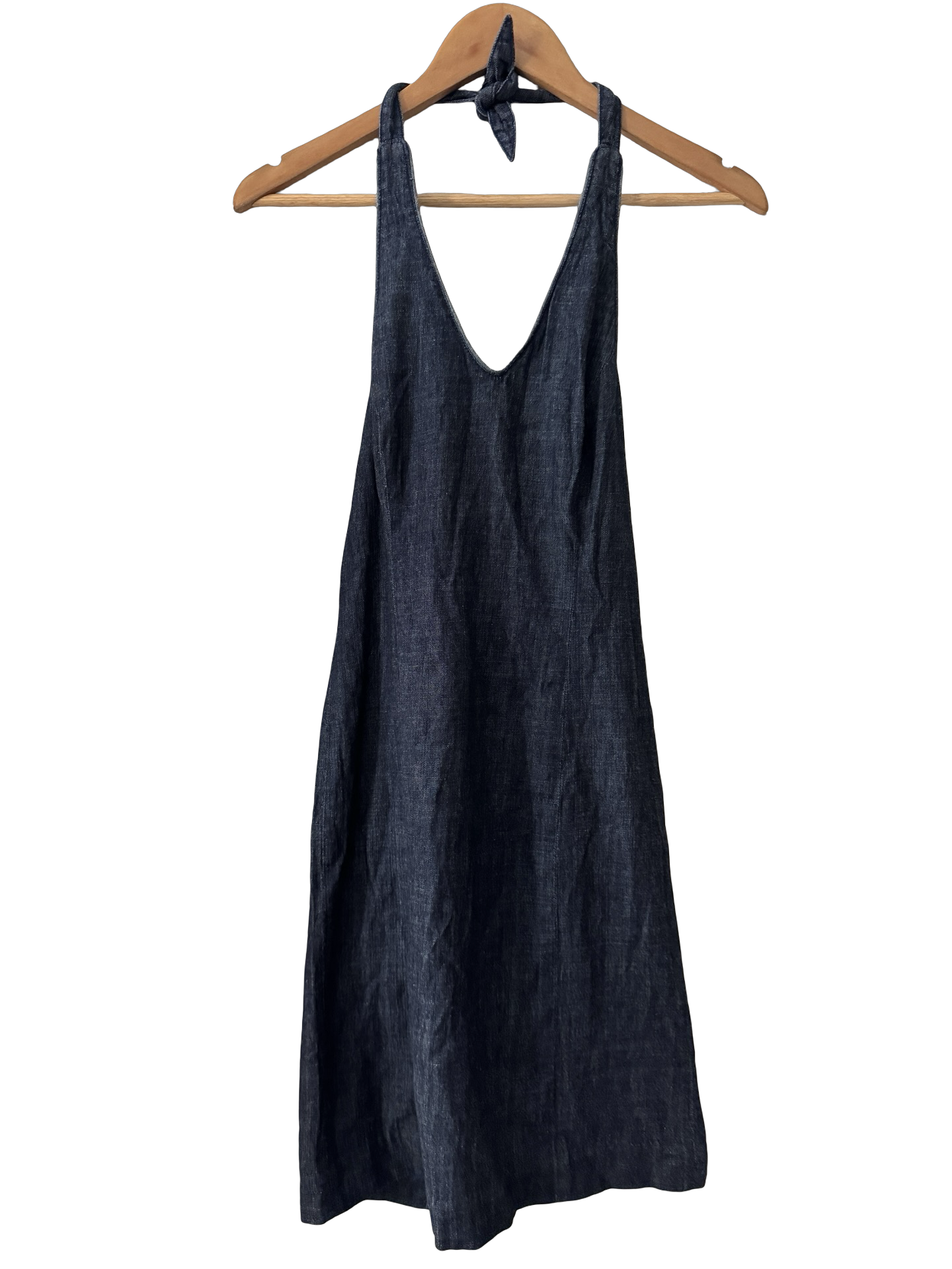 Vintage Y2K Denim Halter Dress (XS)