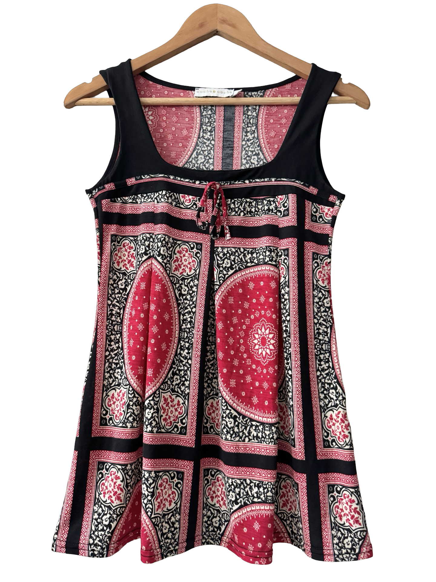 Vintage Y2K French Boho Patchwork Mod Top (S/M)