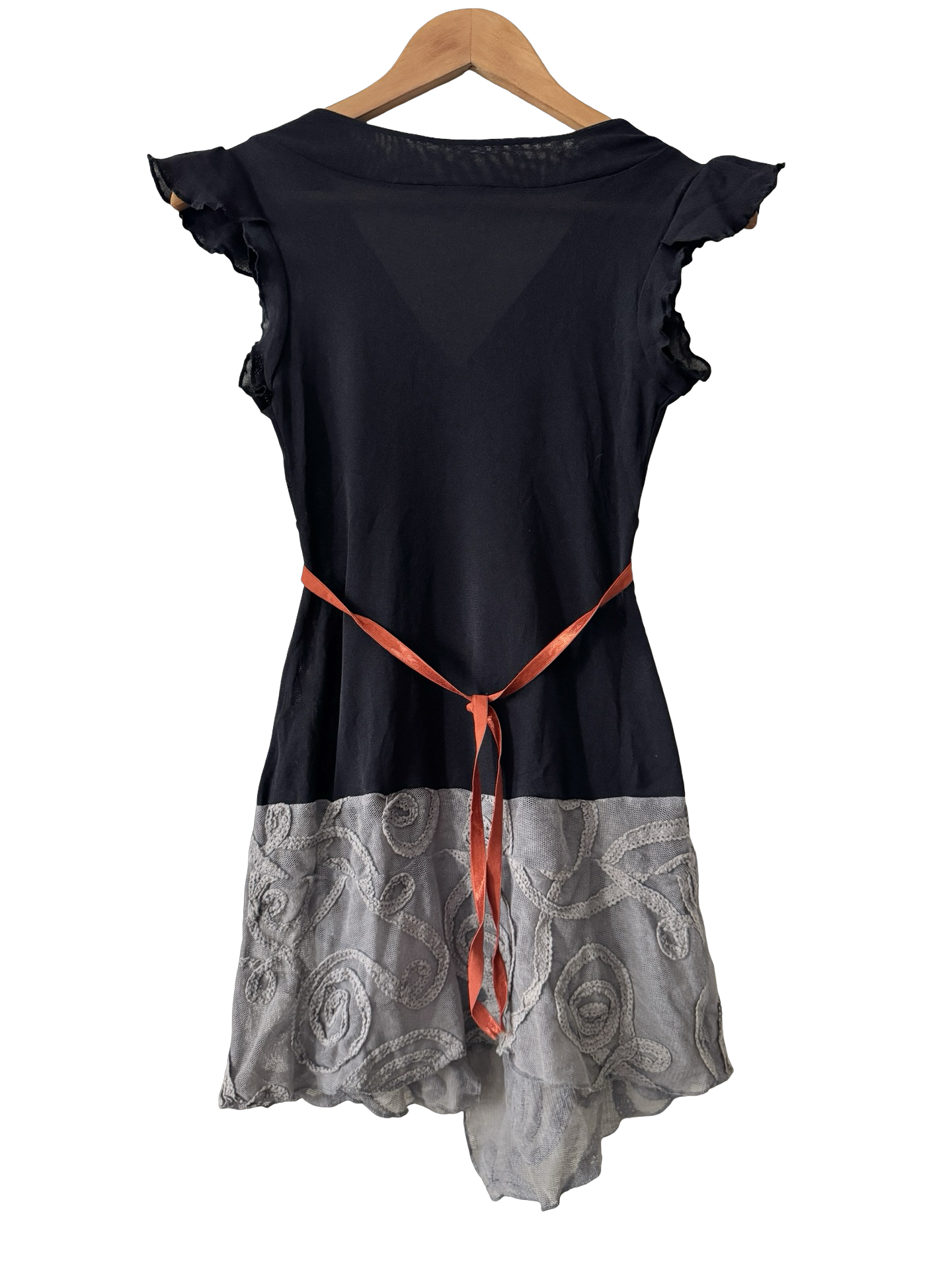 Vintage Y2K Scarlet Noir Flutter Top (S)