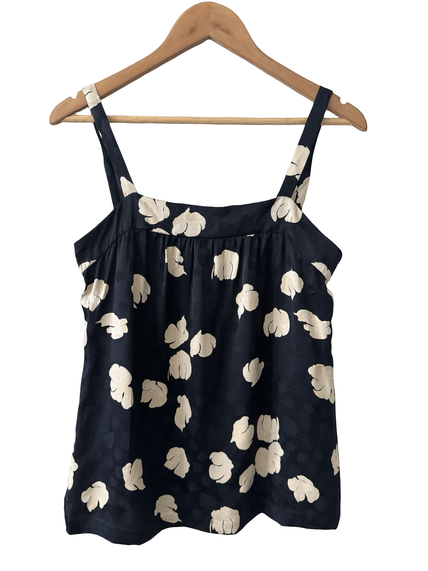 Vintage Y2K Navy Floral Babydoll Cami (M)