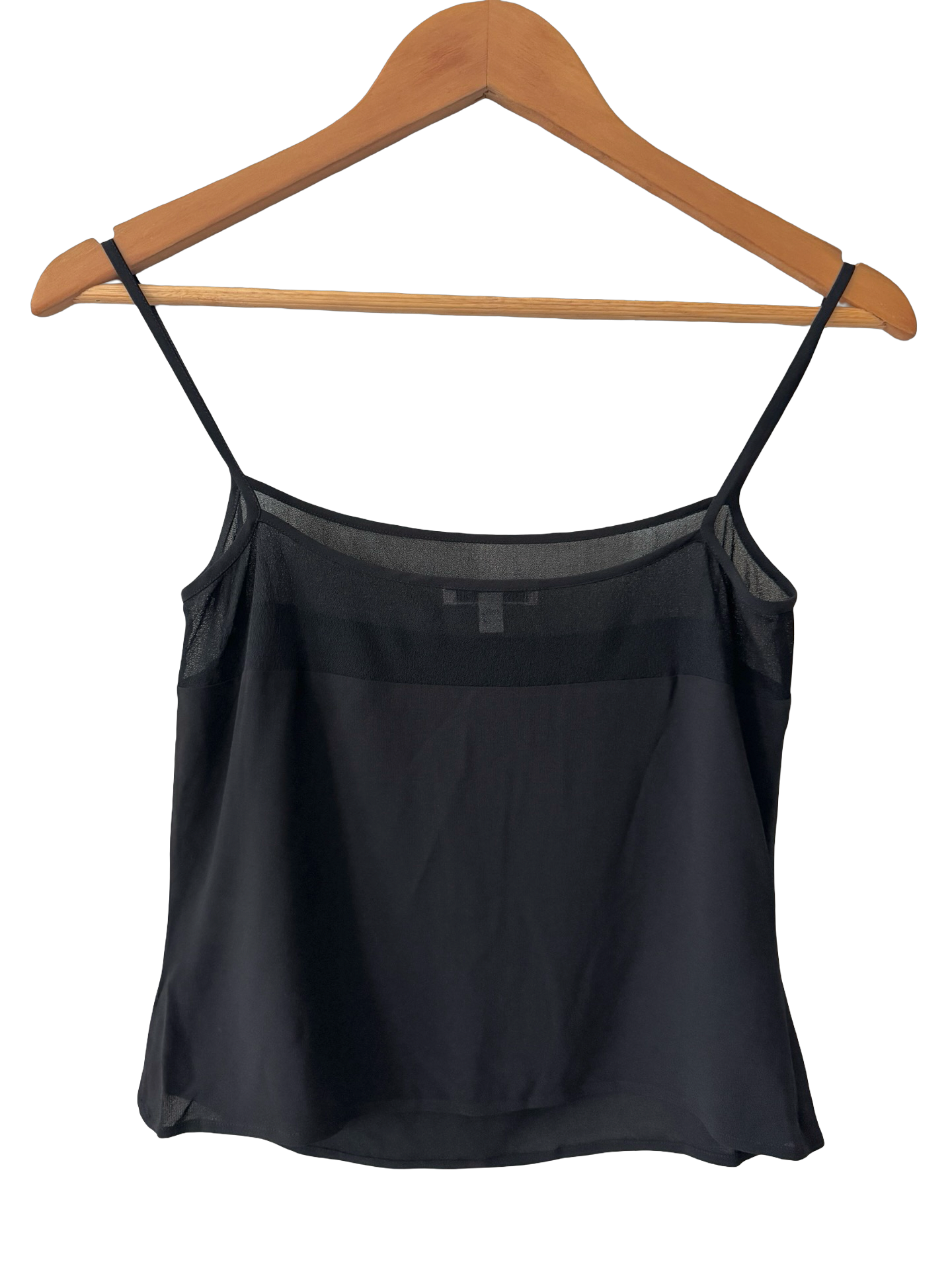 Vintage Y2K Black Mesh Trim Camisole (S)