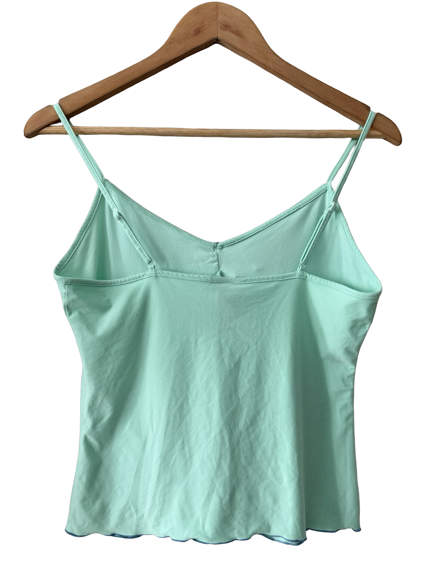Vintage Y2K Bisou Bisou Seafoam Ruffle Cami (M)