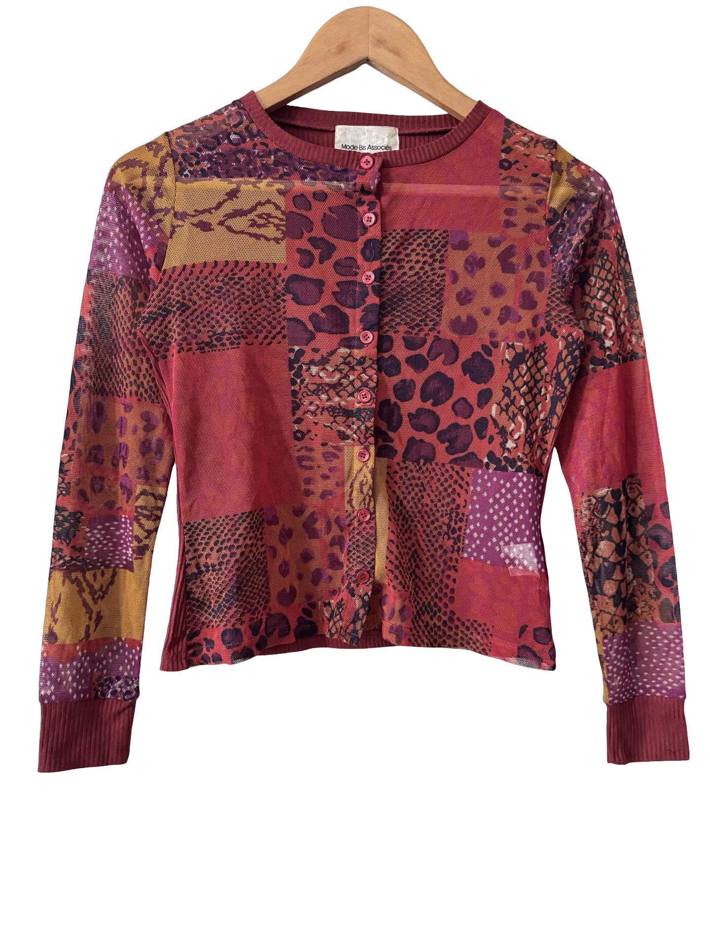 Vintage Y2K Parisian Wildcard Animal Mesh Cardigan (S/M)