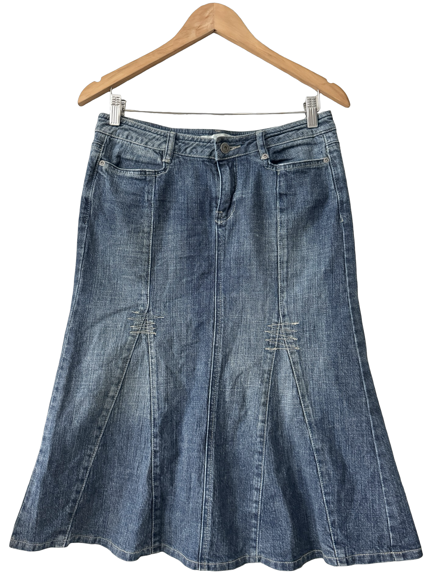 Vintage Y2K Downtown Denim Midi (S/M)