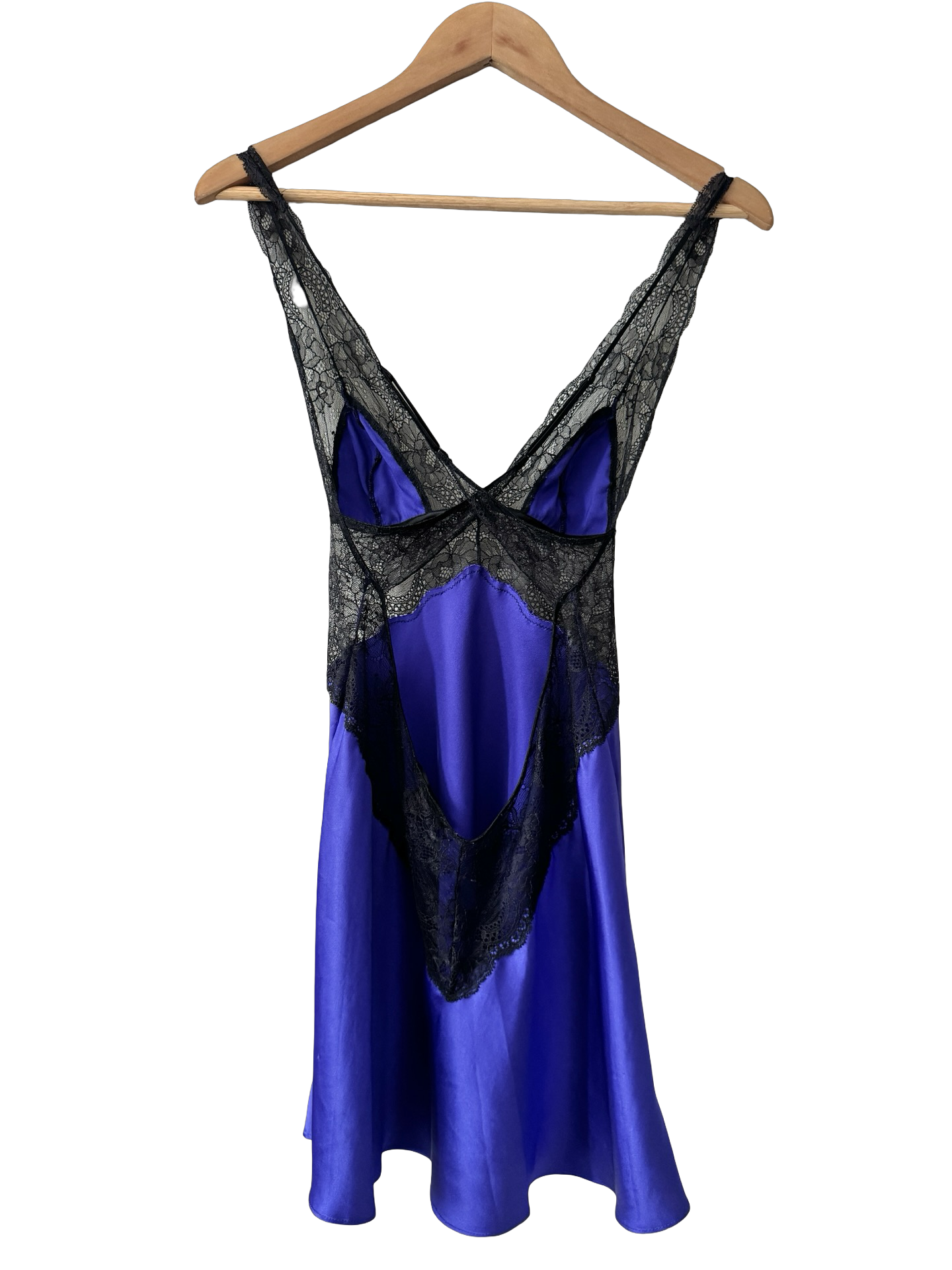 Vintage Victoria’s Secret Sapphire Lace Mini Dress (S)