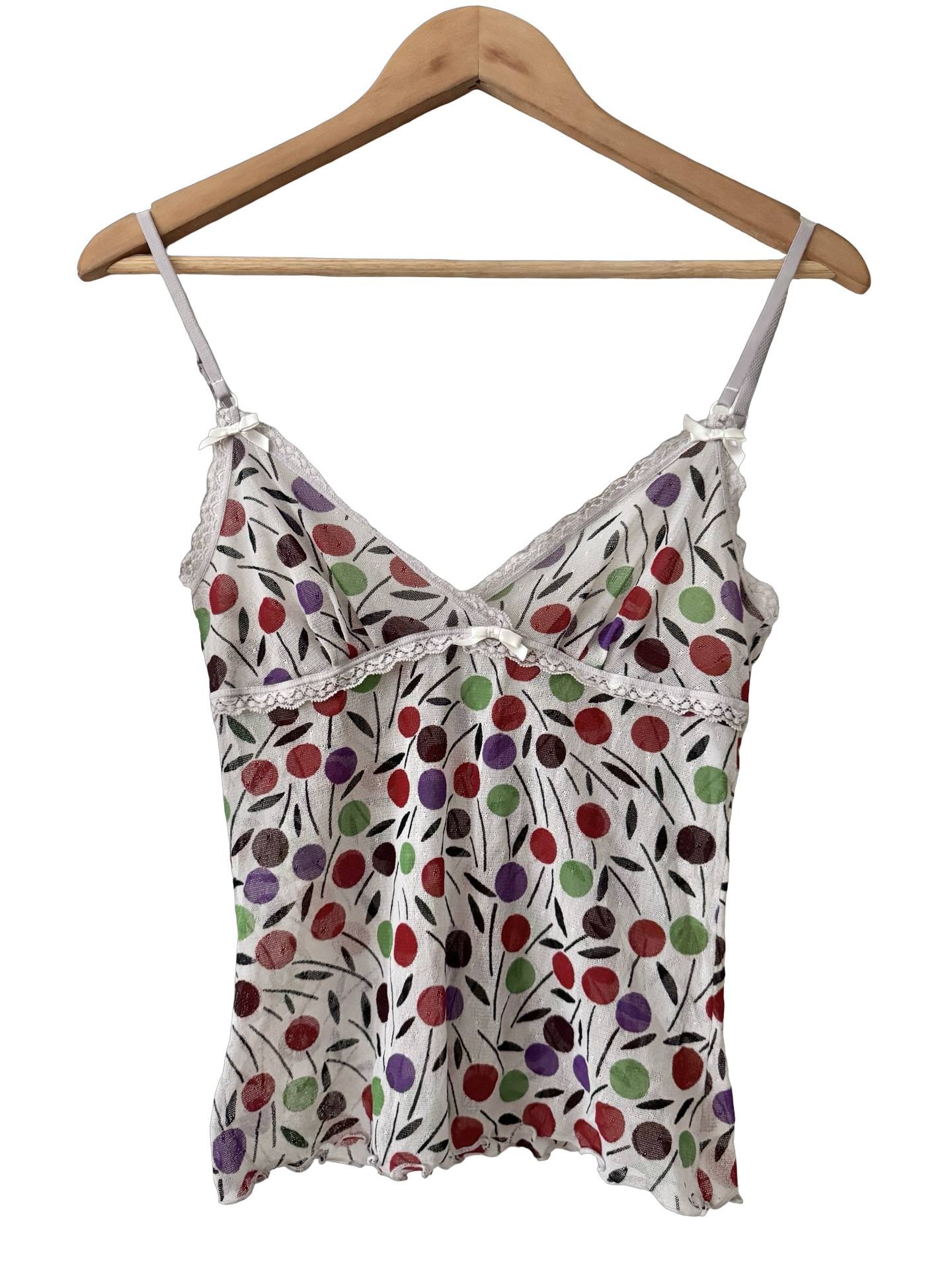Vintage 90s Cherry Orchard Lace Cami (S)