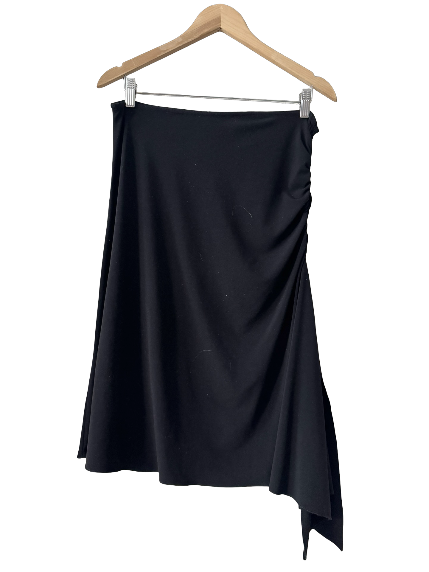 Vintage Y2K French After Hours Ruched Asymmetric Skirt (M/L)