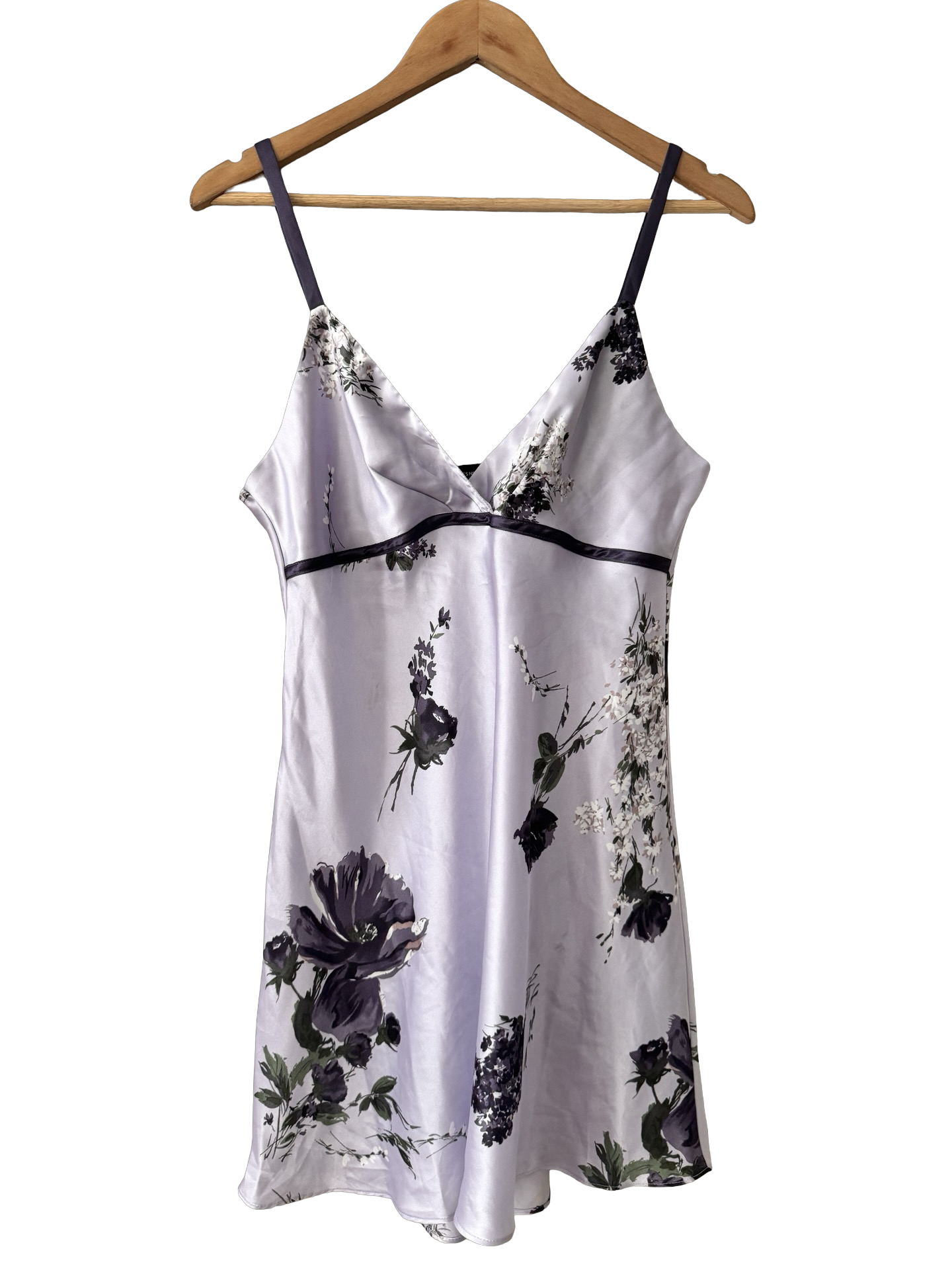 Vintage Y2K Lilac Floral Slip Dress (M)
