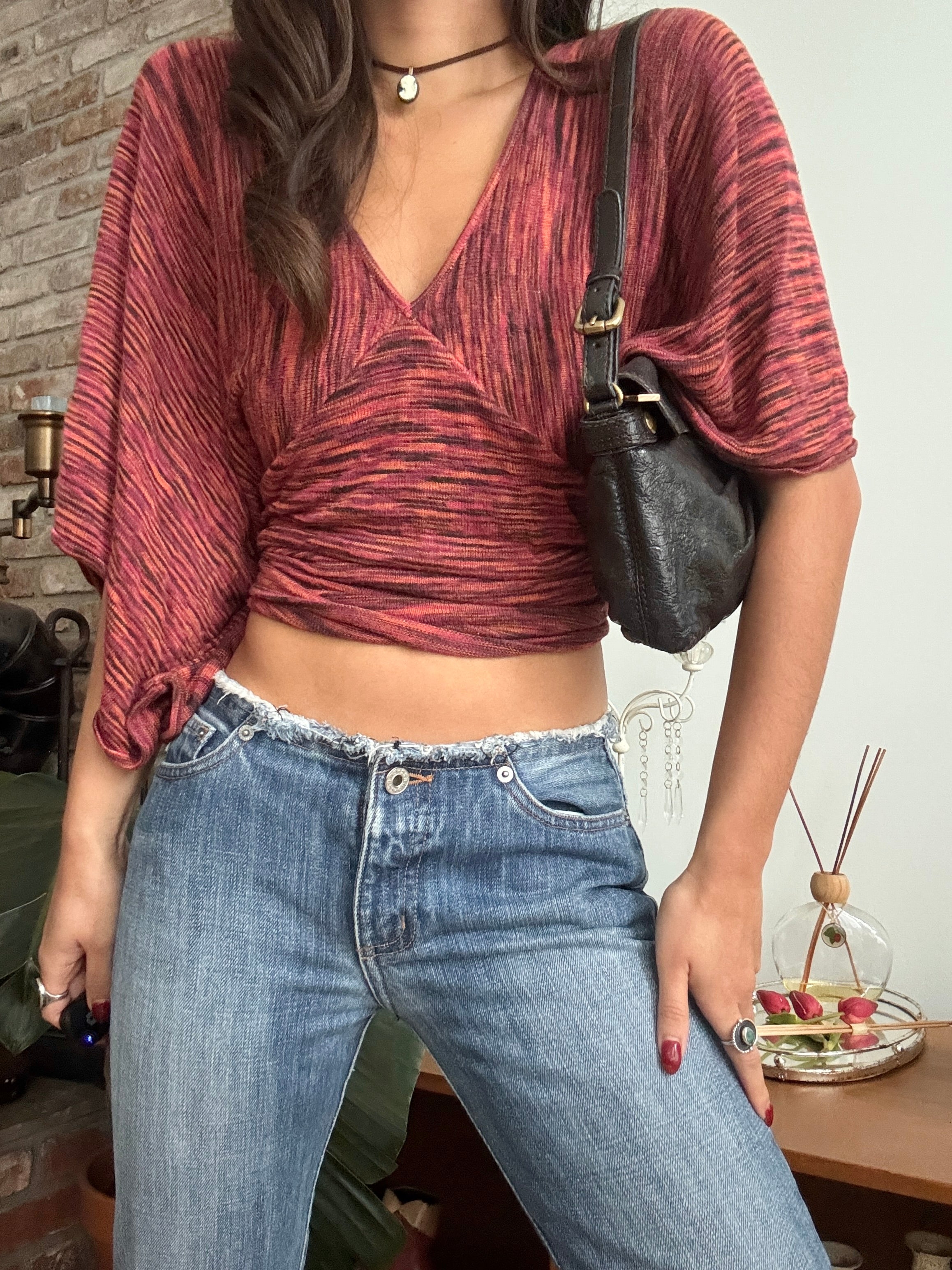 Vintage Y2K Leather Buckle Baguette