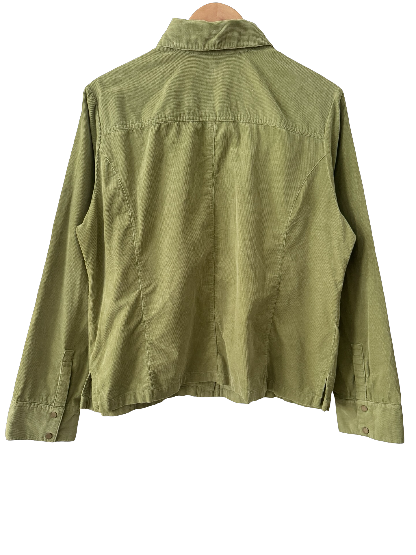 Vintage 90s Avocado Corduroy Throw-On Shirt (M/L)