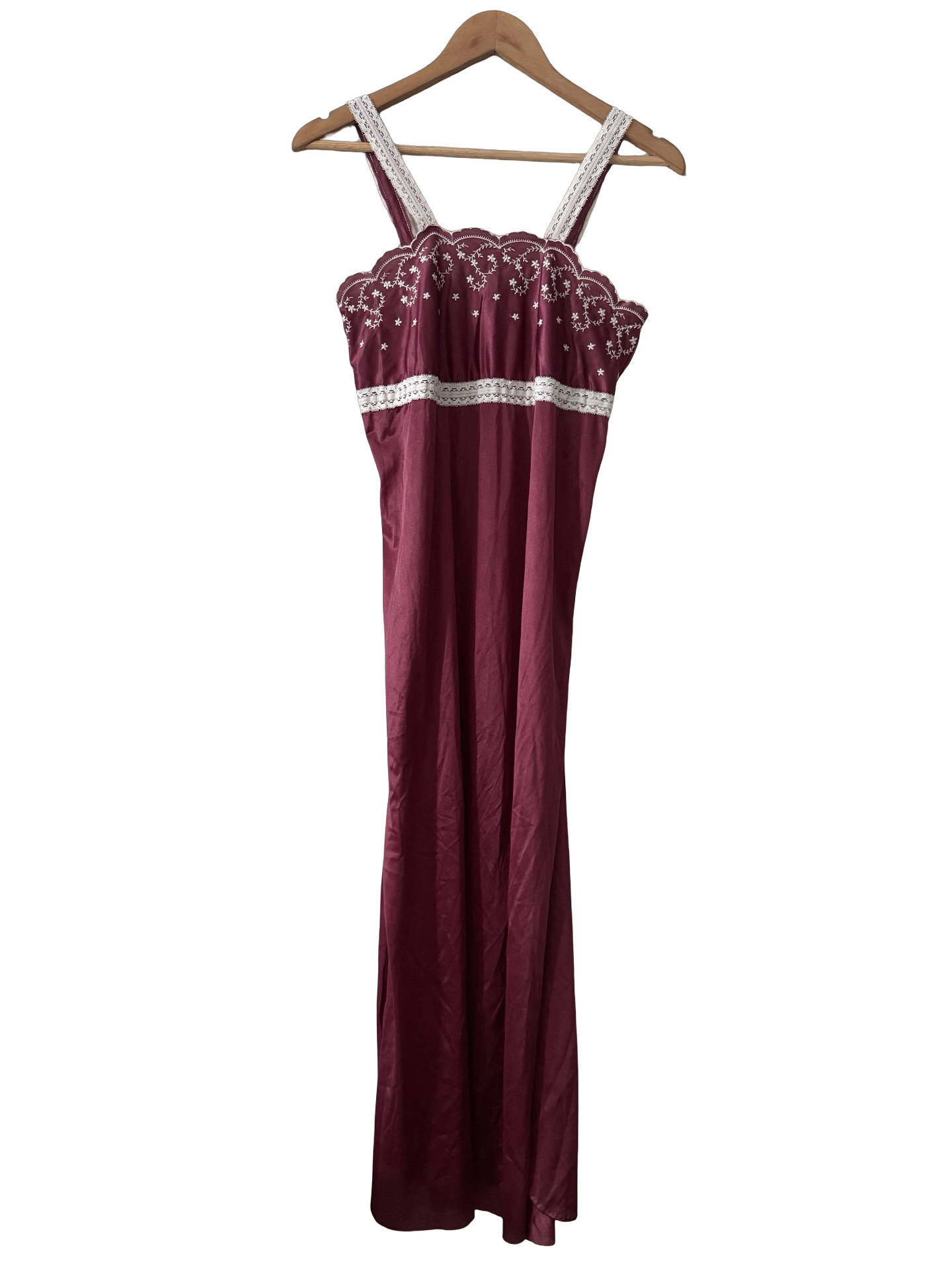 Vintage 80s Moonlight Nylon Slip Dress (M)