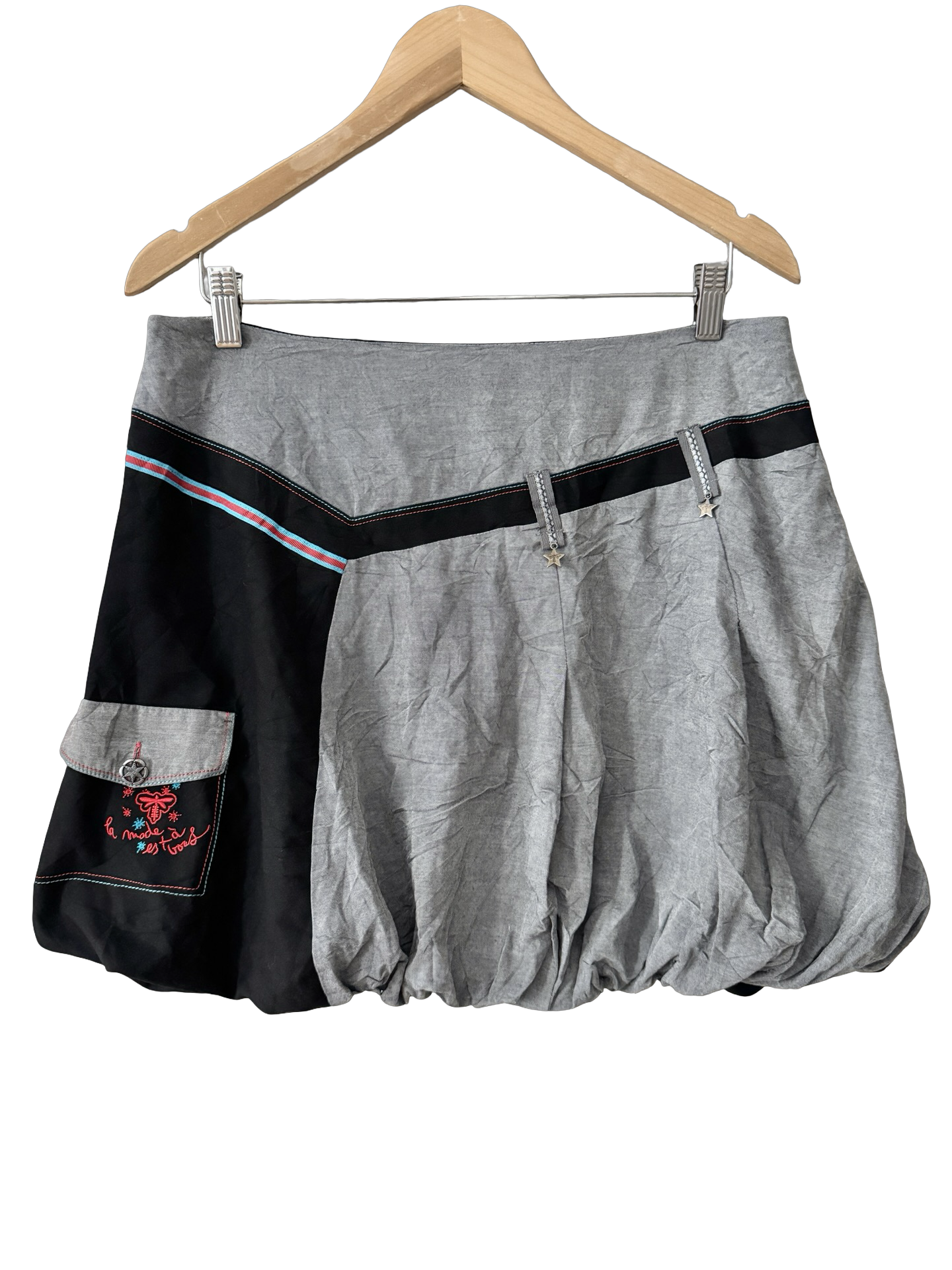 Vintage 90s French Bubble Mini Skirt (L)