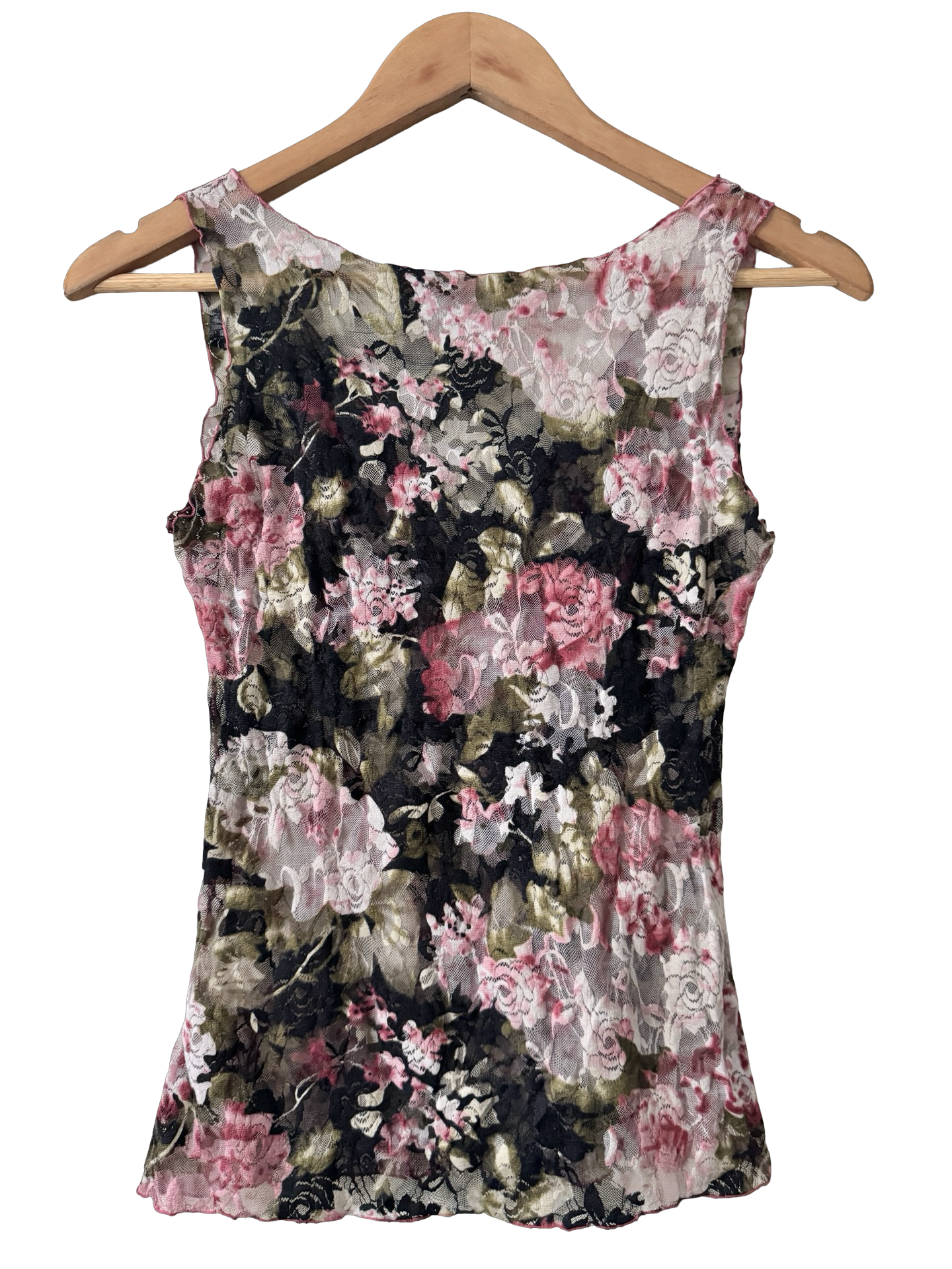 Vintage 90s Rosalie Floral Lace Top (S)