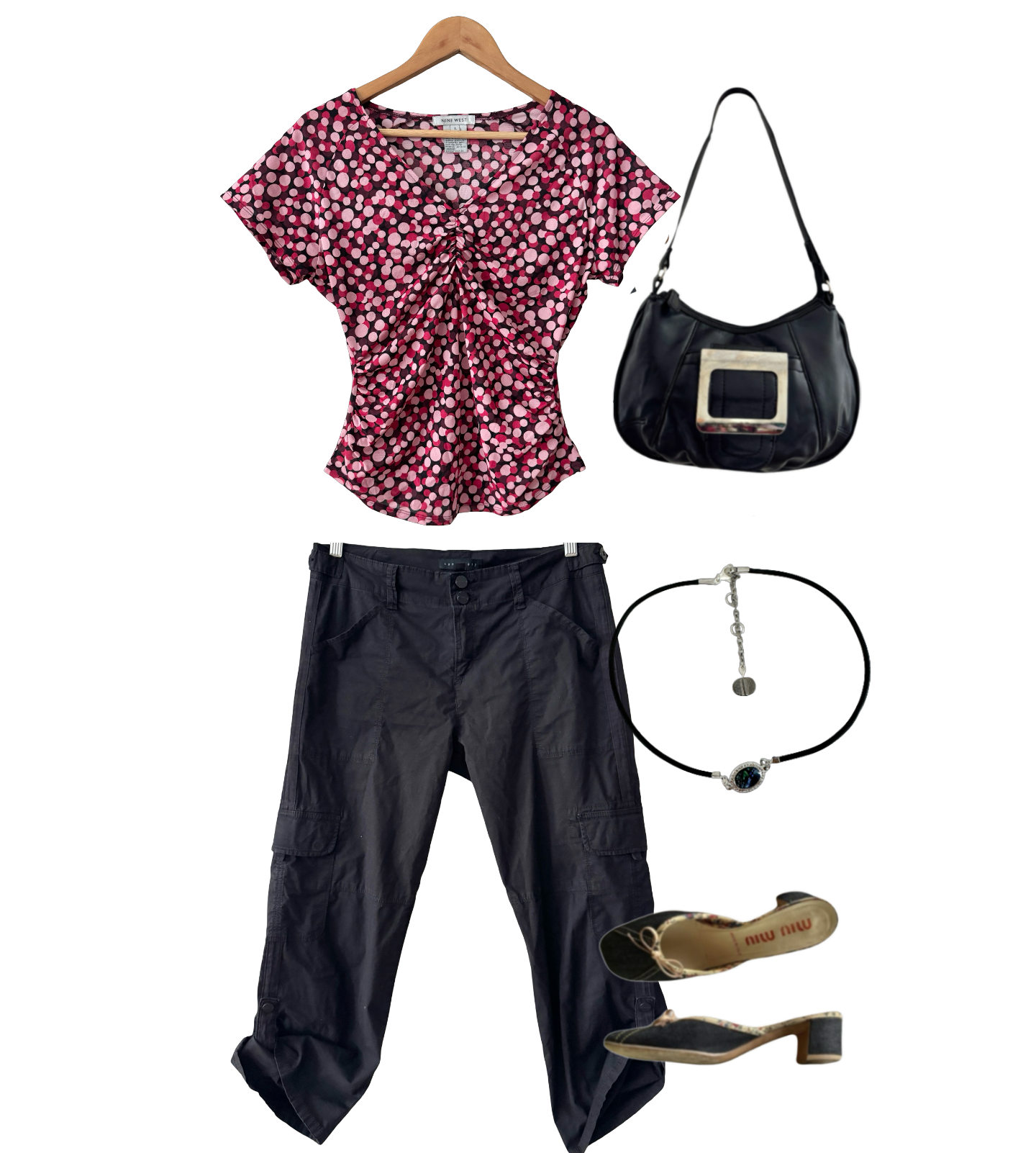 Vintage Y2K Dotted Bombshell Top (L)
