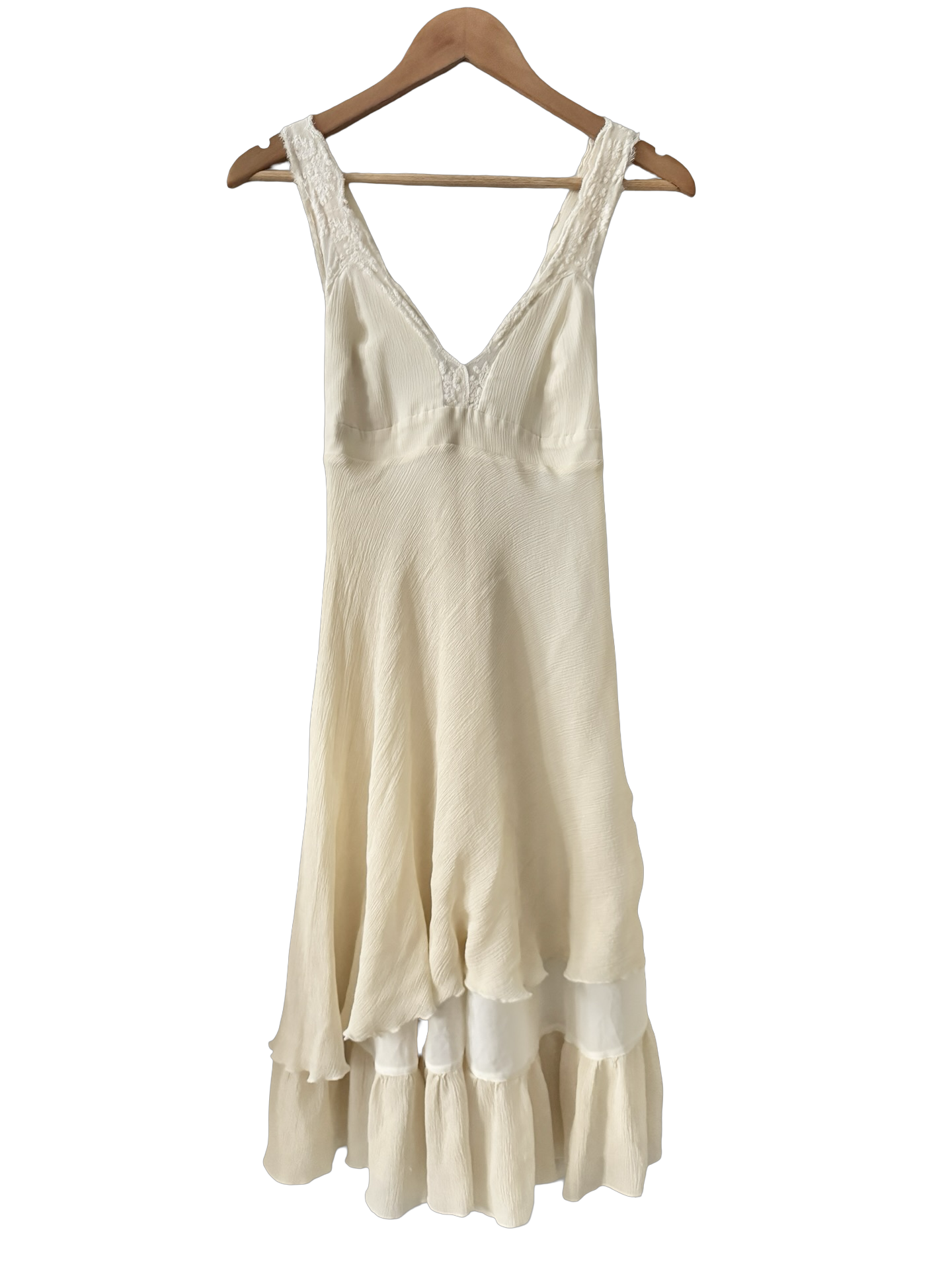 Vintage Y2K Vanilla Dream Boho Midi Dress (S/M)
