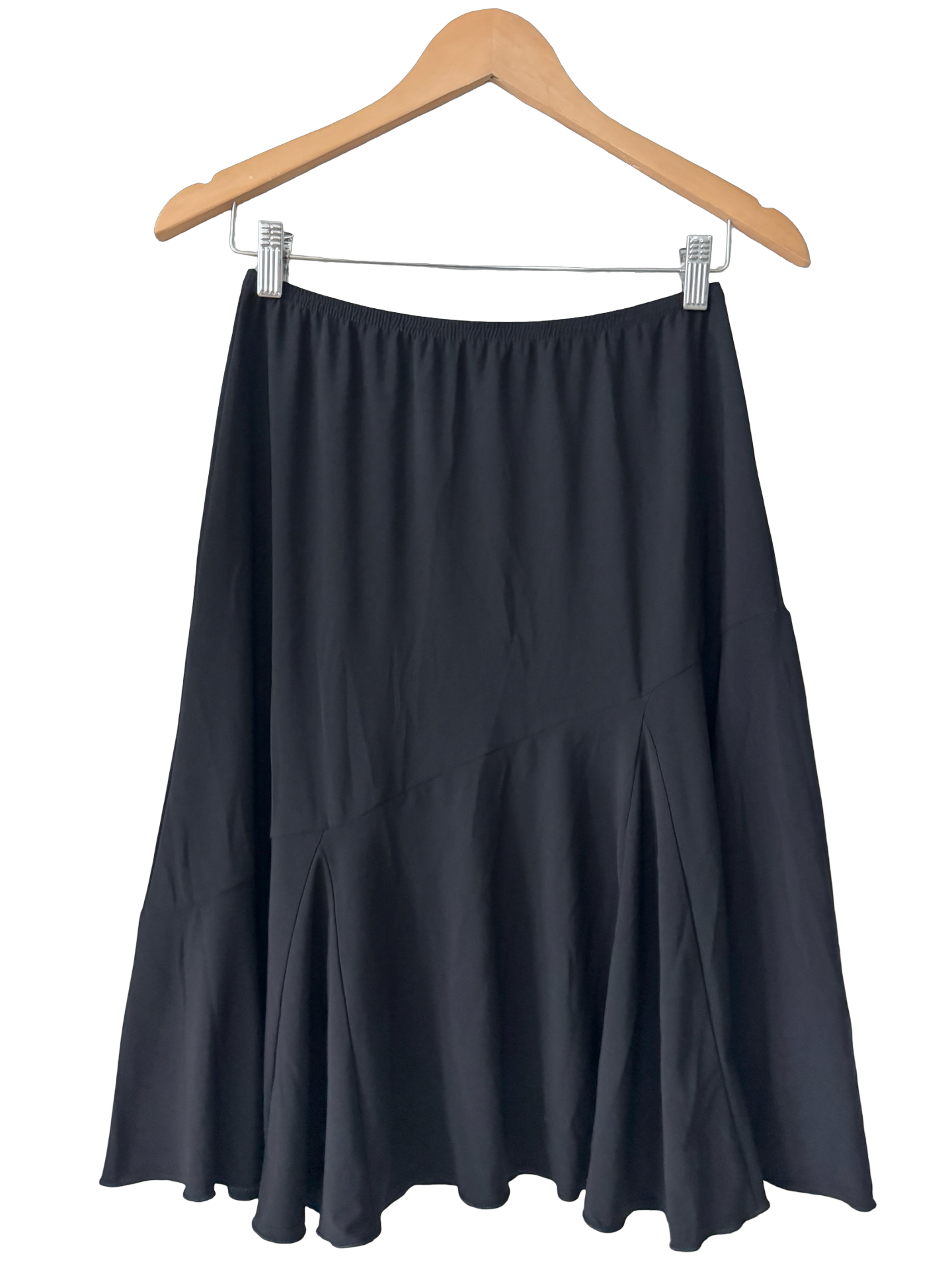 Vintage 90s Soft Girl Fluid Midi Skirt (S-M)