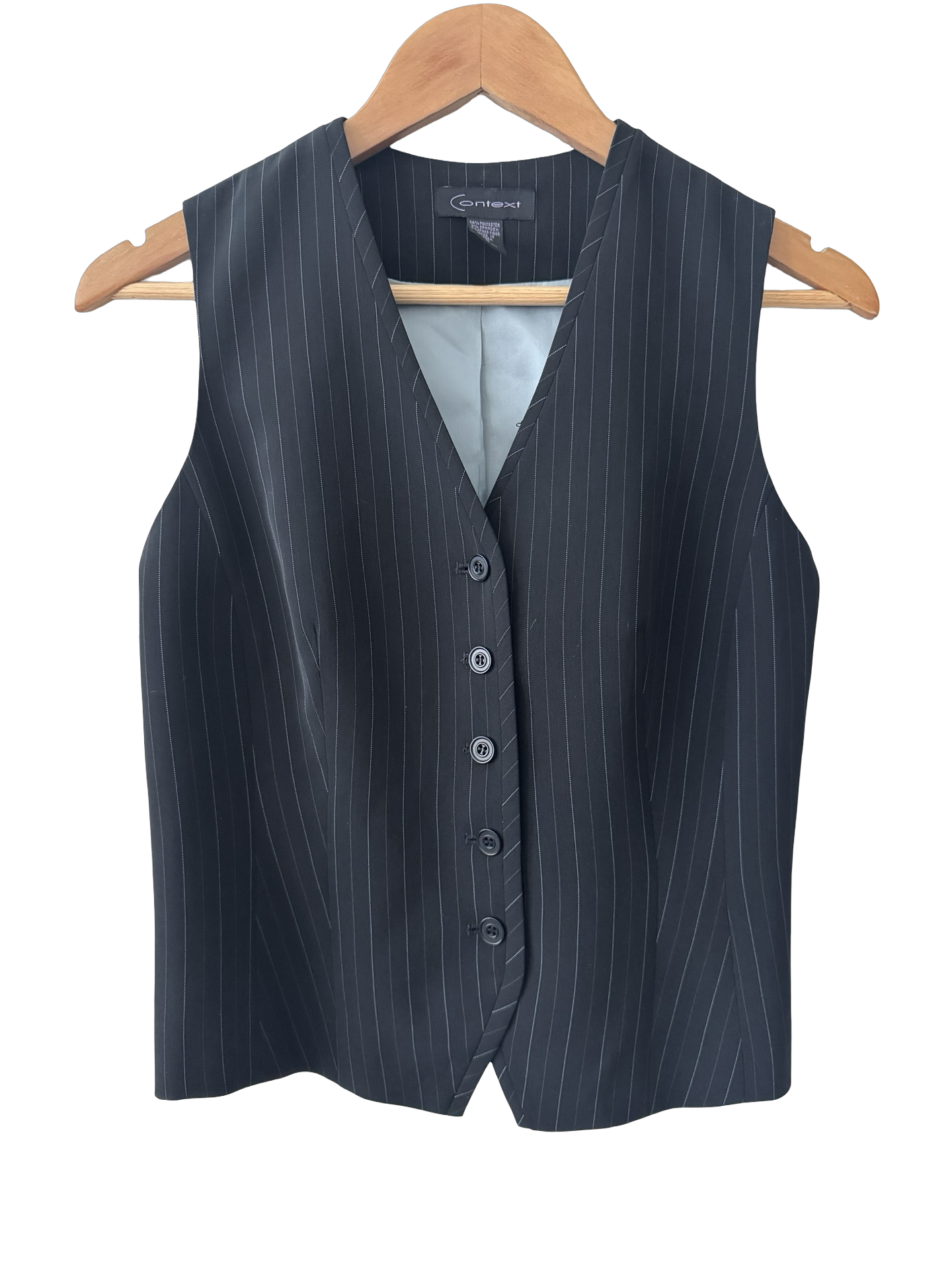 Vintage Y2K Context Pinstripe Tailored Vest Top (S/M)