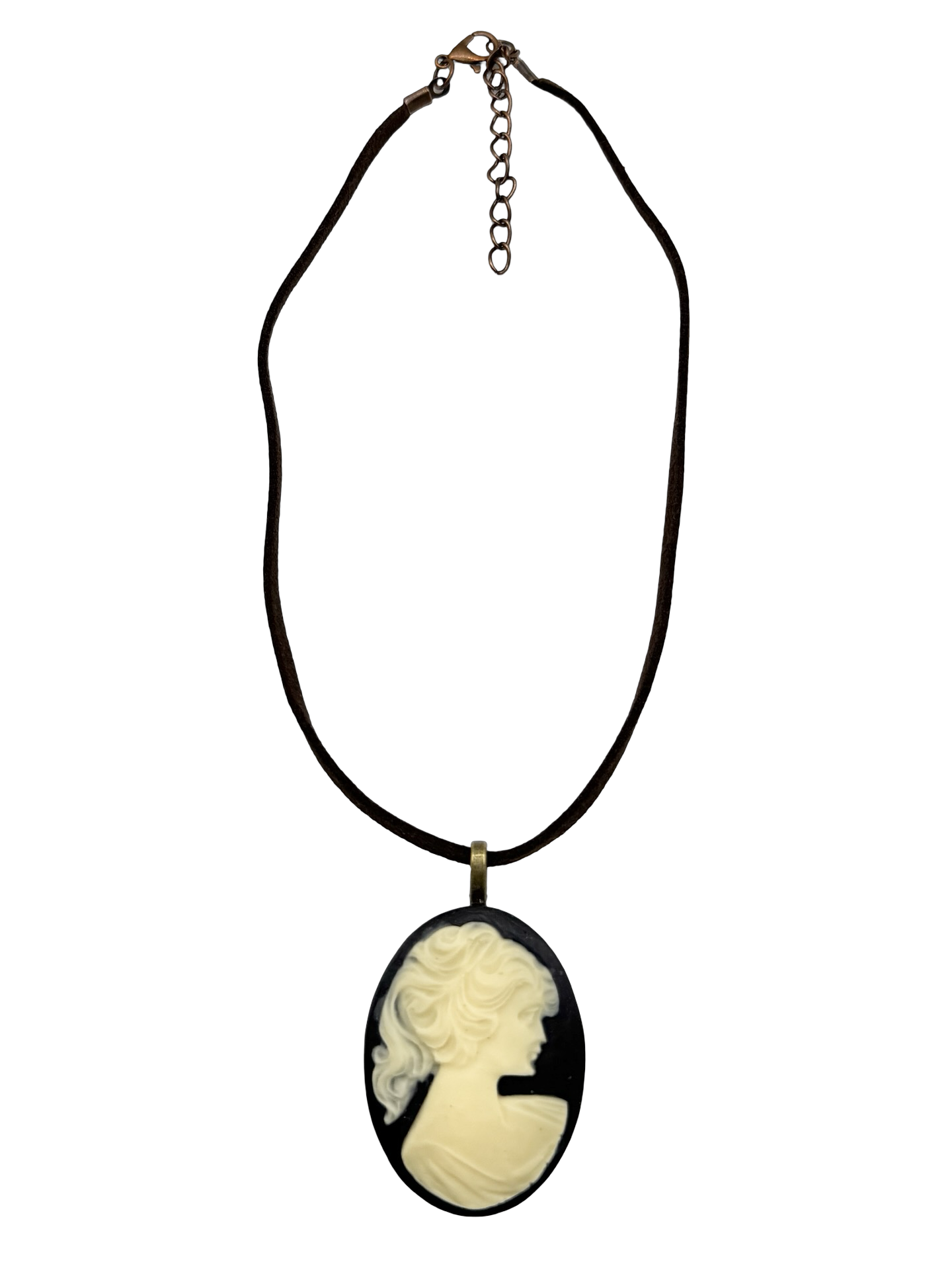 Vintage 90s Noir Cameo Choker- LARGE