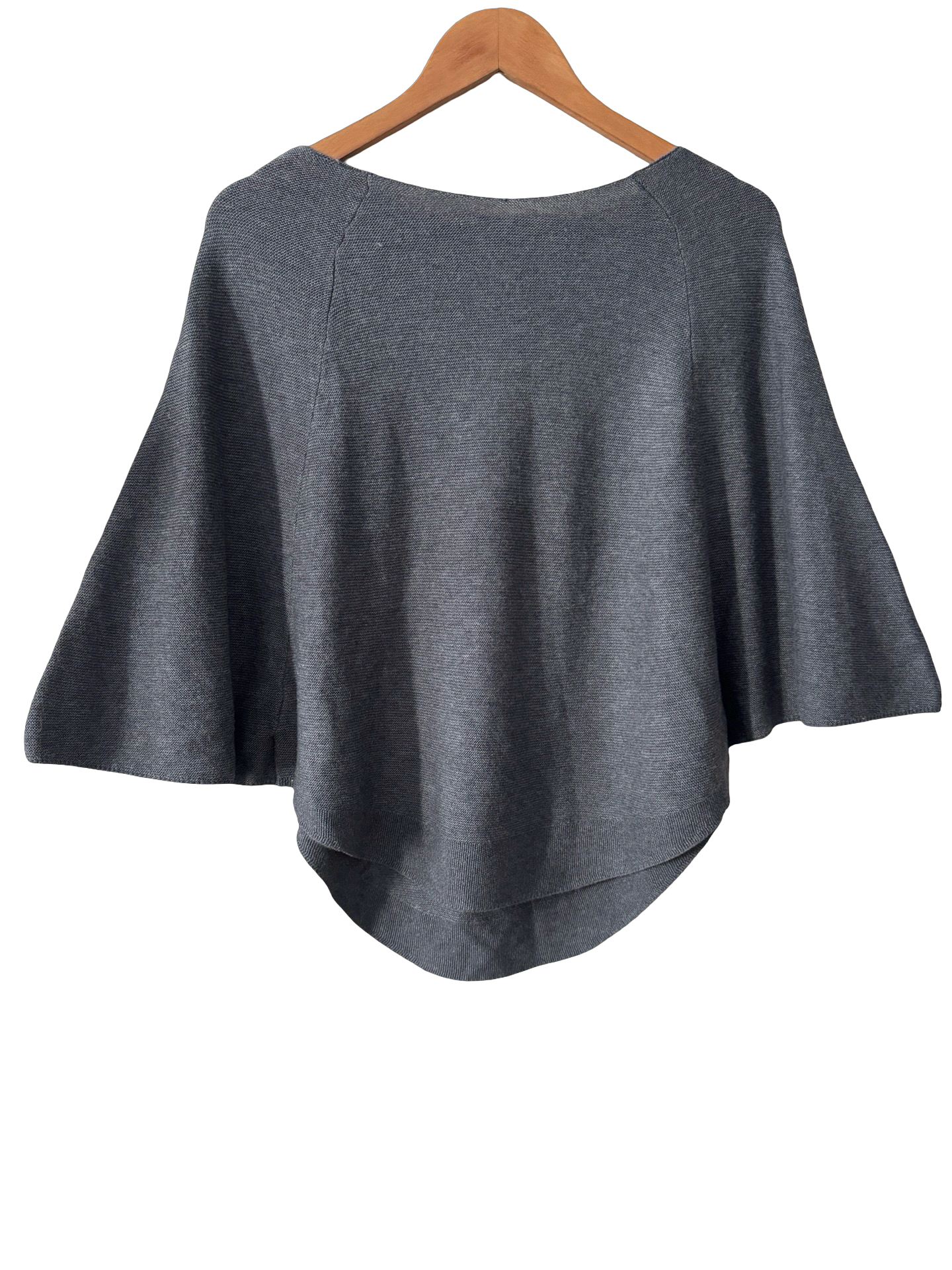 Vintage Y2K Slate Gray Cape Sleeve Knit Top (S/M)