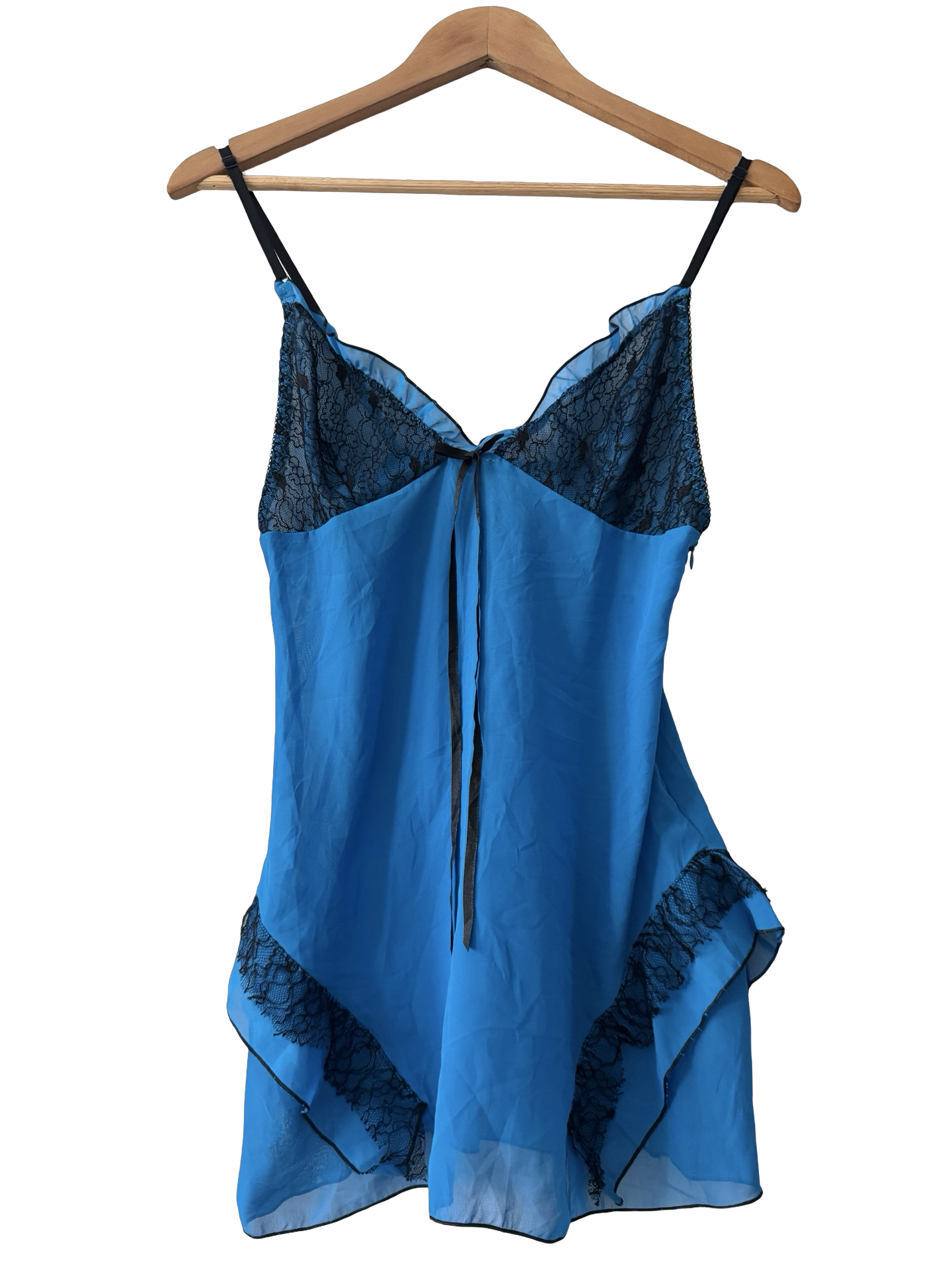 Vintage Y2K Electric Blue Lace Slip (S)
