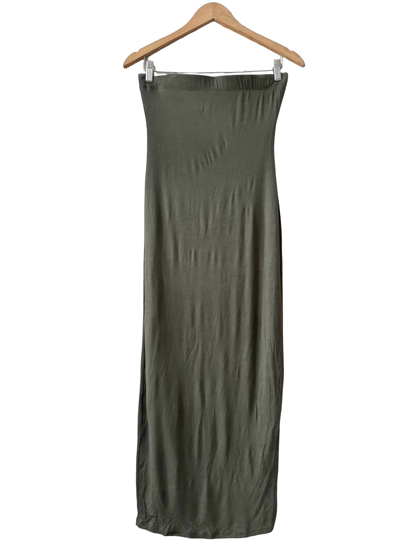 Vintage 90s Olive Column Dress (S)