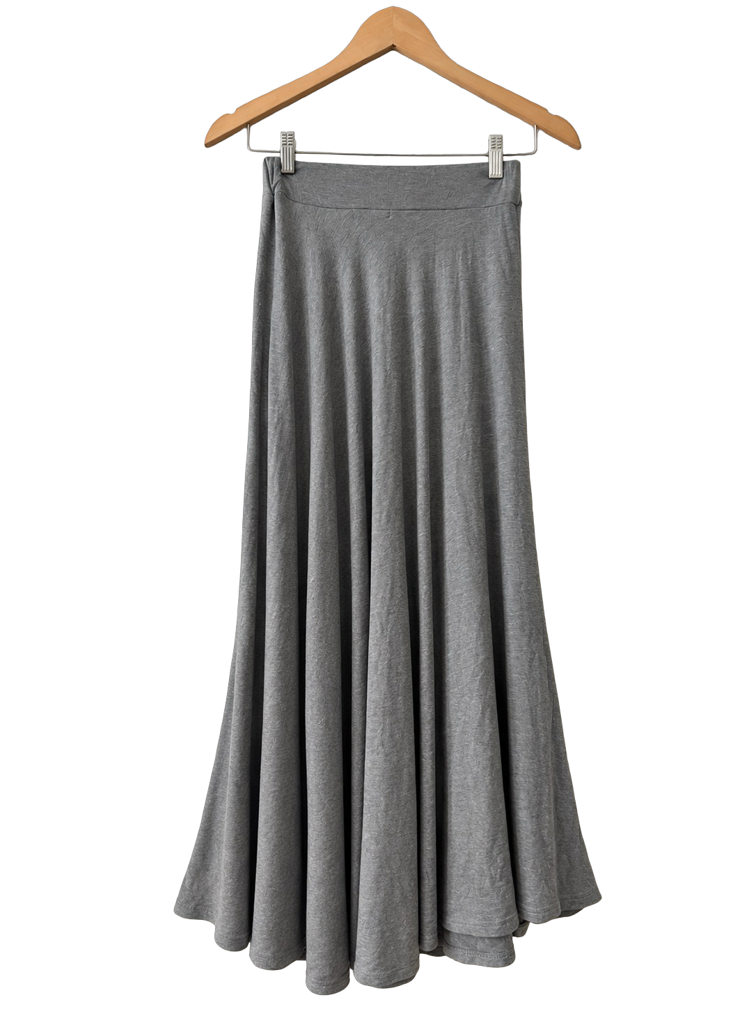 Vintage Y2K Heather Grey Ballet Flare Maxi Skirt (XS)