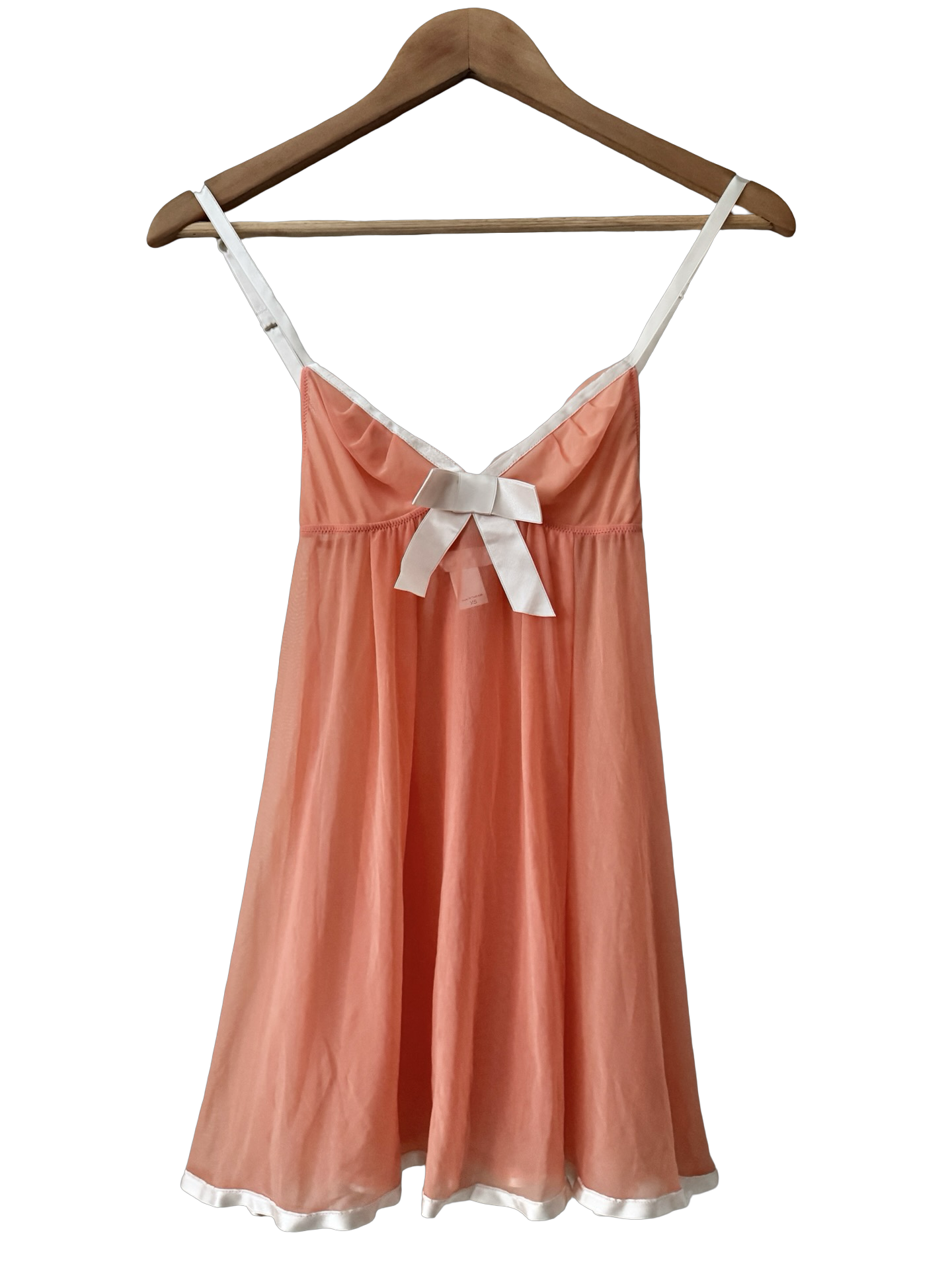 Vintage Y2K Apricot Angel Sheer Lace Cami (XS)