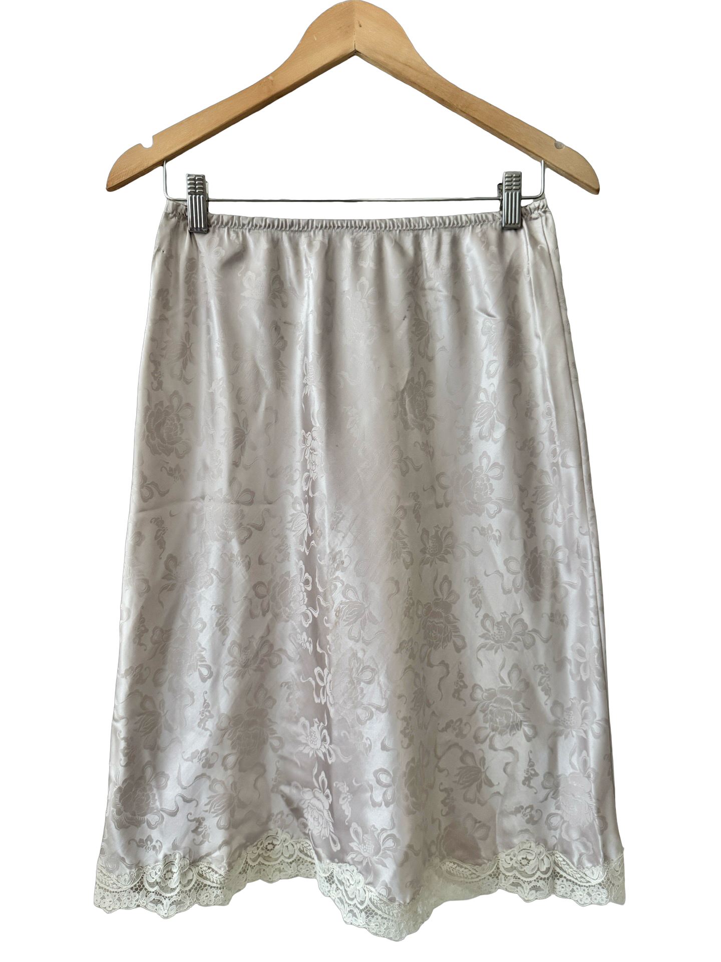 Vintage Christian Dior Embossed Midi Slip Skirt (S/M)