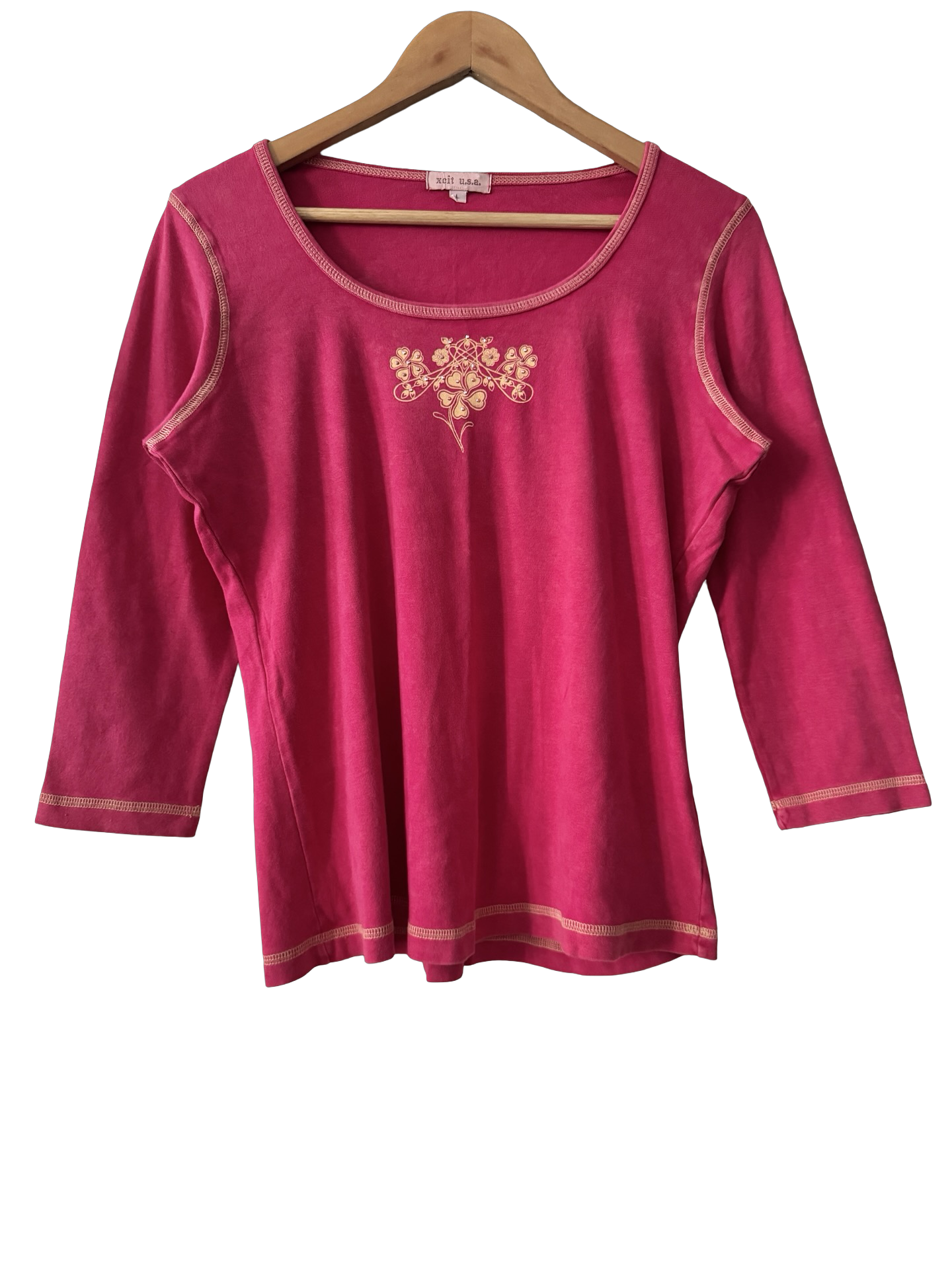 Vintage 90s Pink Sugar Embroidered Long Sleeve Top (L)